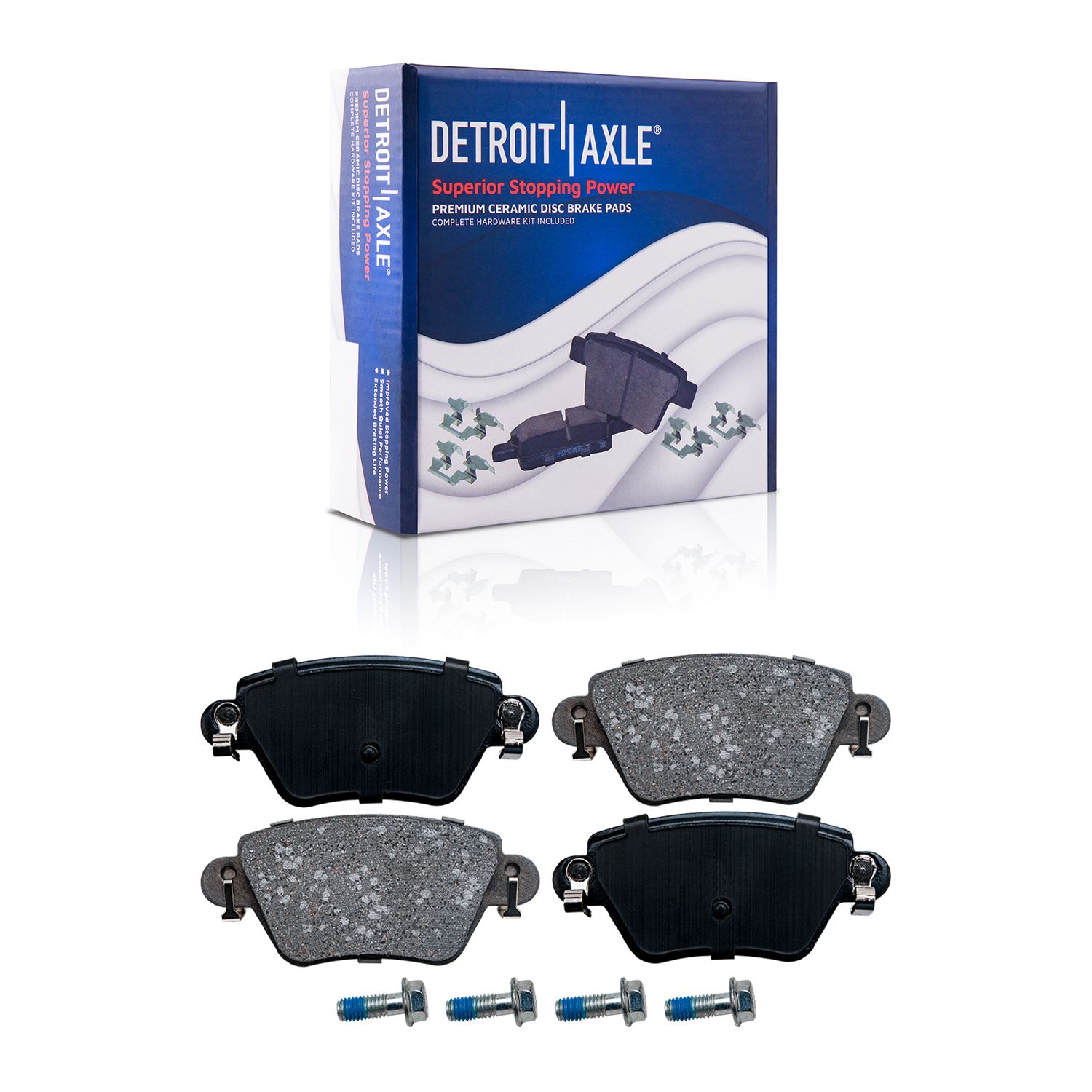 Detroit Axle - Front  Rear Rotors Brake Pads for 2002-2004 Jaguar X-Type — image 7