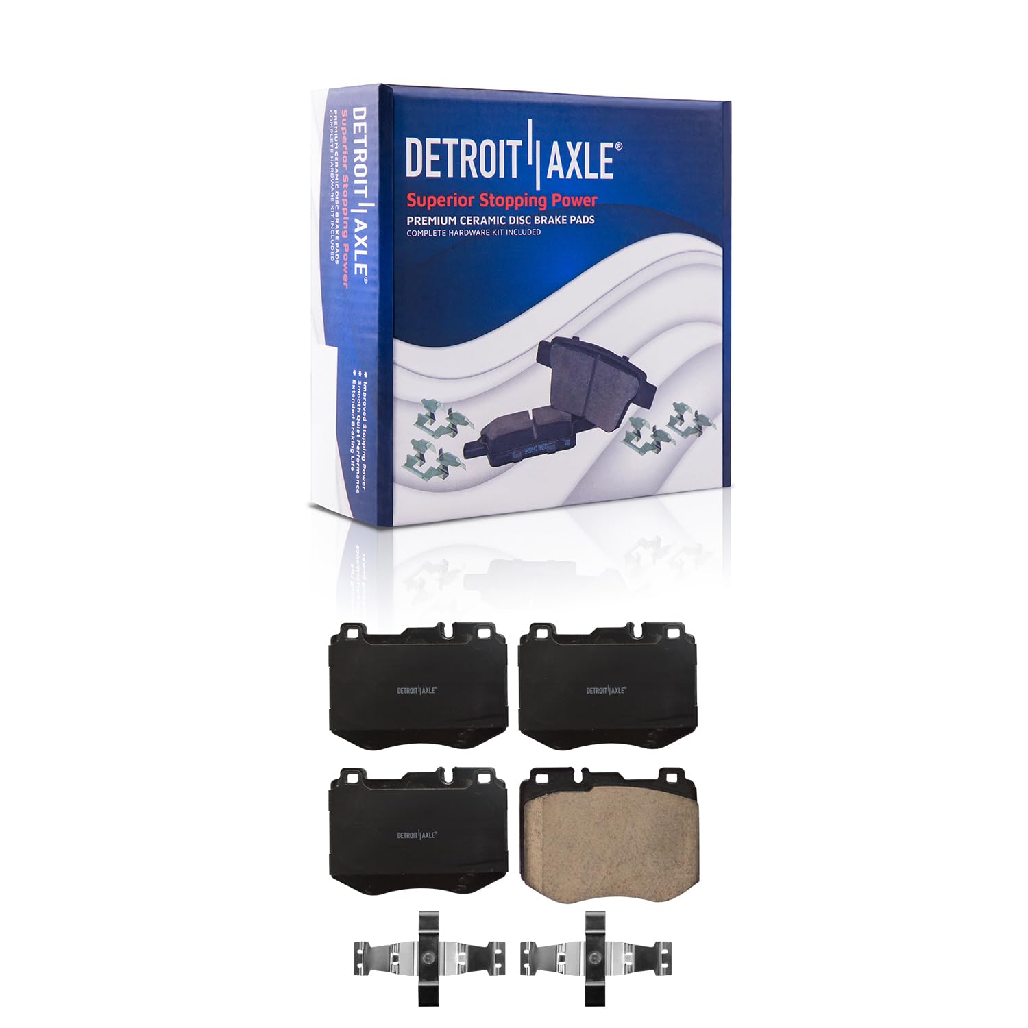 Detroit Axle - Front Rear Rotors Ceramic Brake Pads for Mercedes-Benz C300 — image 5