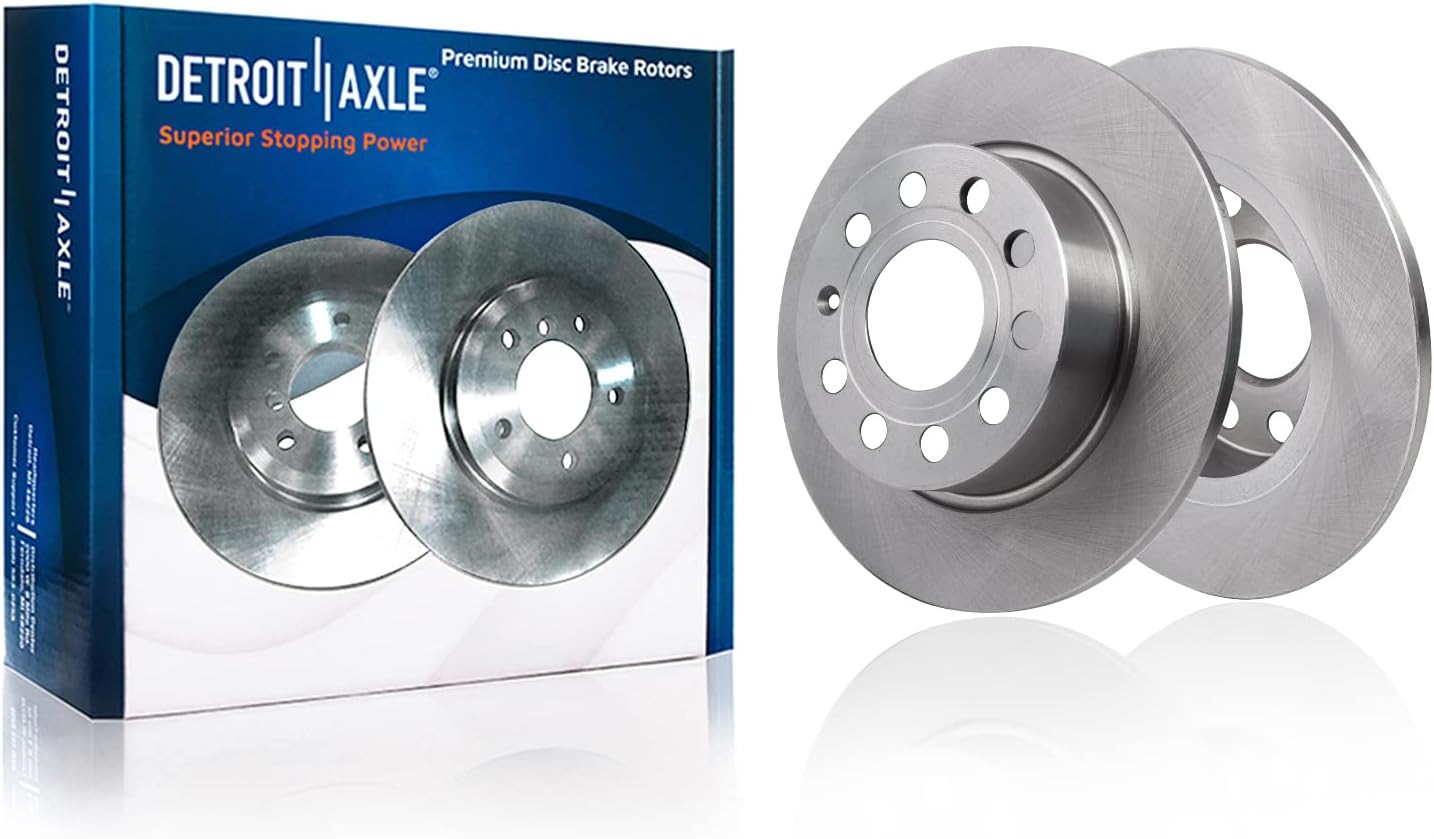 Detroit Axle - Front  Rear Disc Rotors Brake Pads Kit for 2015-2021 VW Passat — image 5