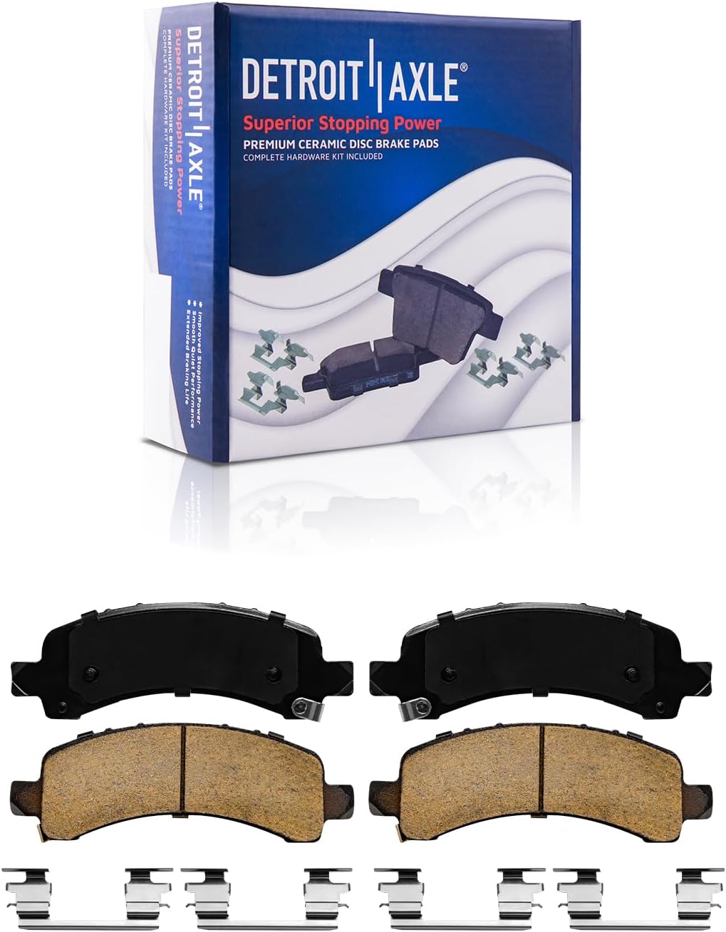Detroit Axle - Front  Rear Rotors Brake Pads for Tahoe Suburban Express 1500 — image 6