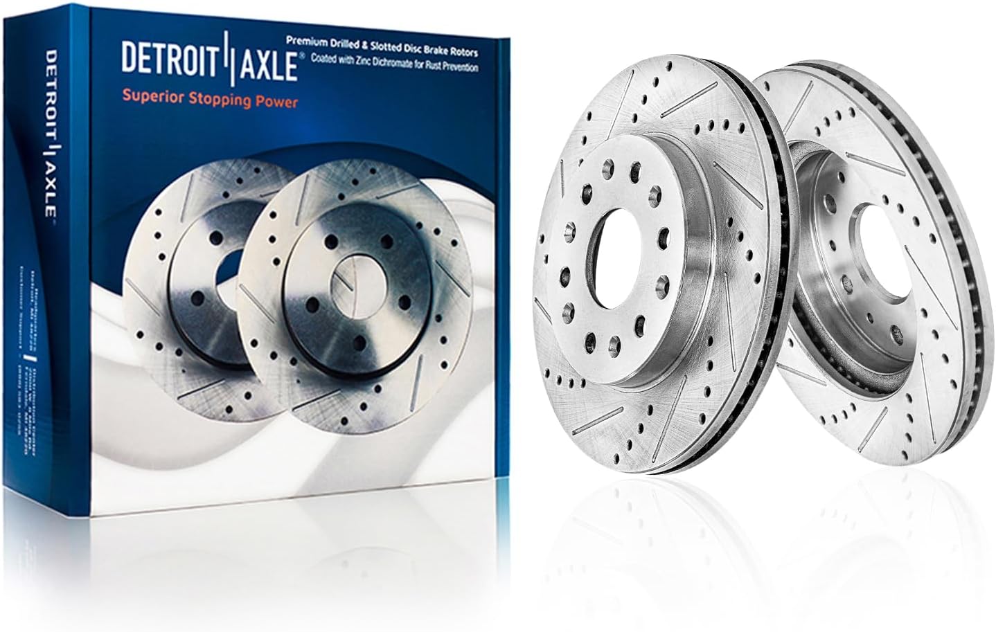 Detroit Axle - Front  Rear Drilled Rotors Brake Pads for LX600 Tundra Sequoia — image 5
