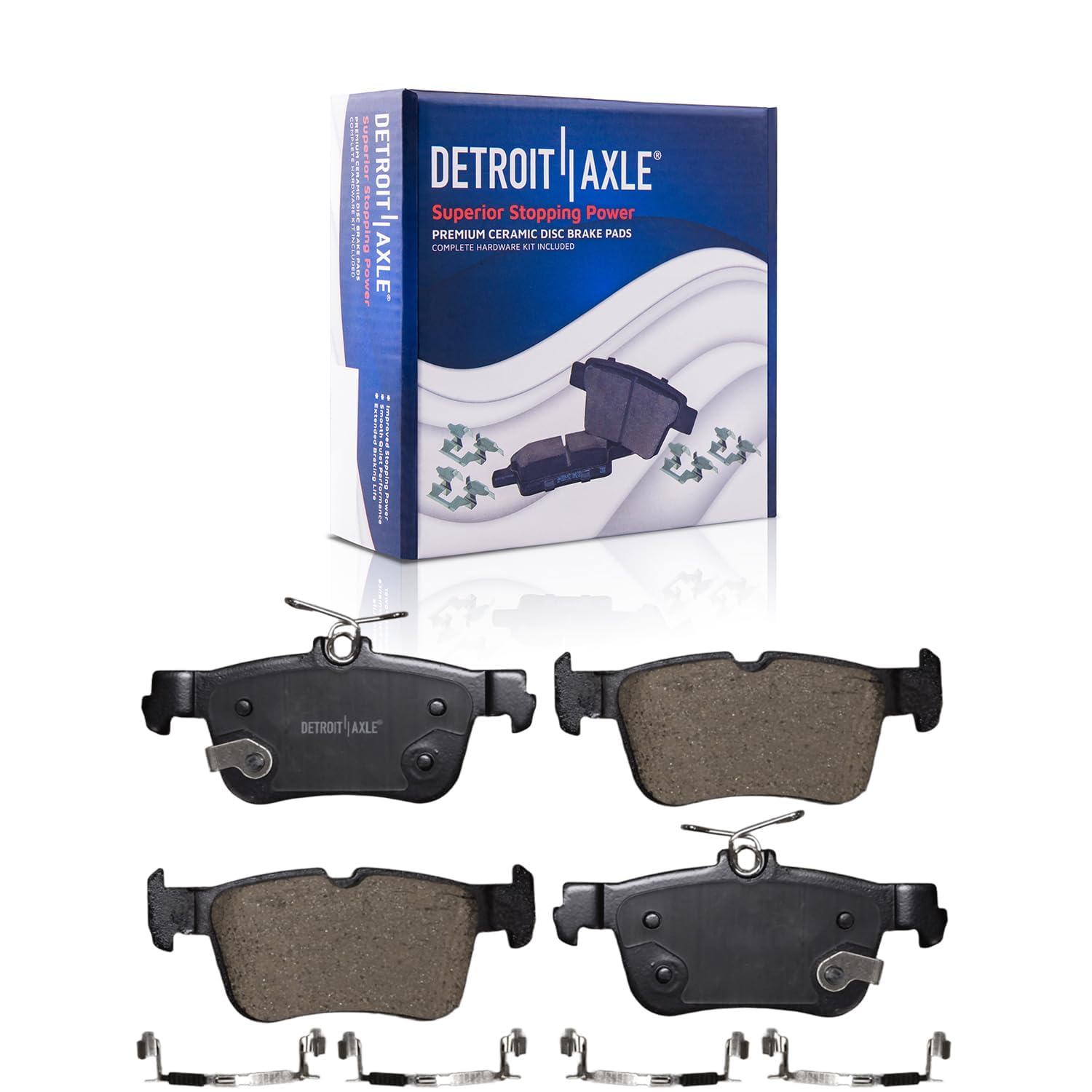 Detroit Axle - Front  Rear Drilled Rotors Brake Pads for Ford Mustang Mach-E — image 7