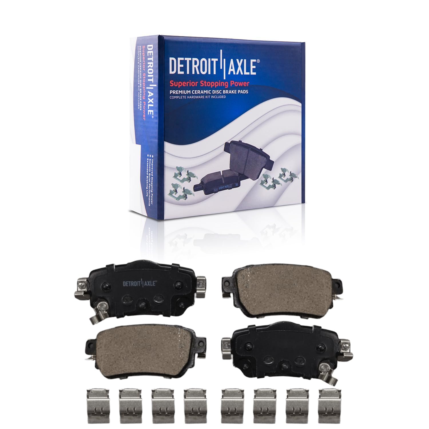 Detroit Axle - Front  Rear Rotors Ceramic Brake Pads for Nissan Rogue Sport — image 7