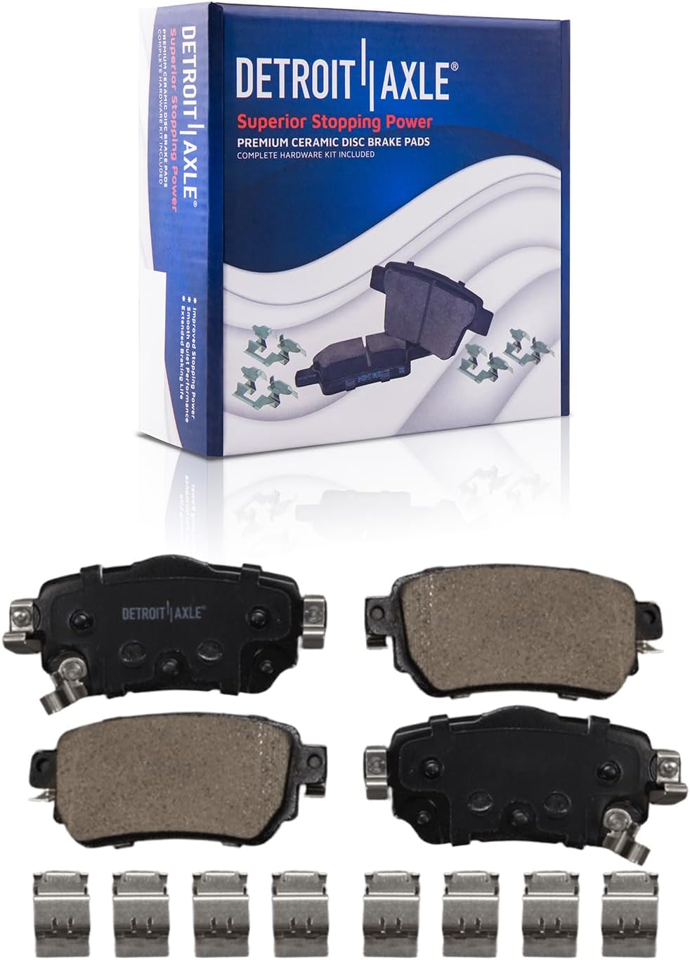 Detroit Axle - Front  Rear Drilled Rotors Brake Pads for Nissan Rogue Sport — image 7