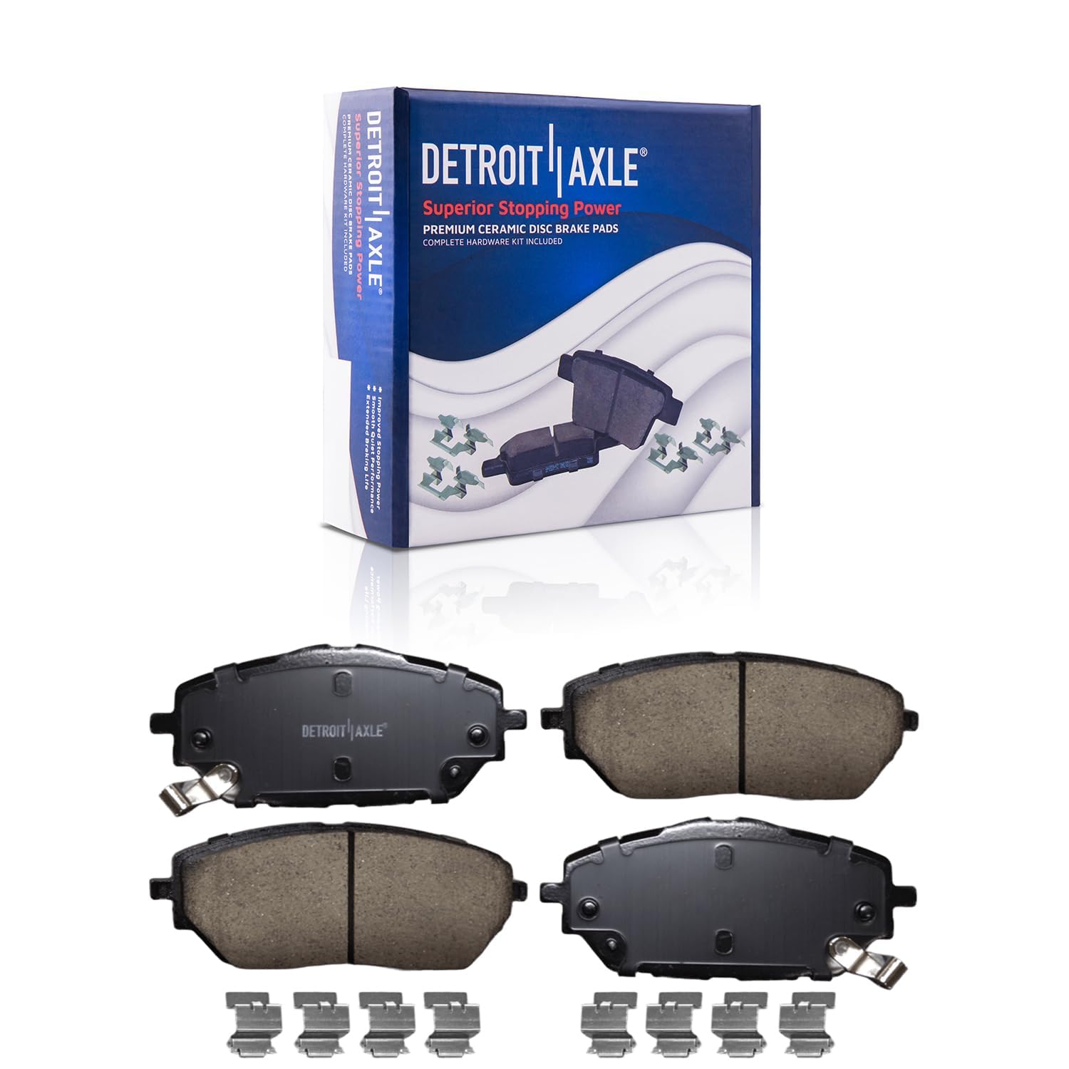 Detroit Axle - Front  Rear Rotors Ceramic Brake Pads for 2018-2019 Toyota C-HR — image 6