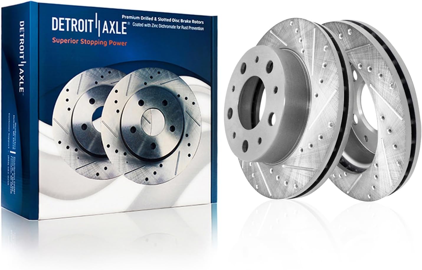 Detroit Axle - Front Rear Drilled Rotors Brake Pads for Promaster 1500 2500 3500 — image 4