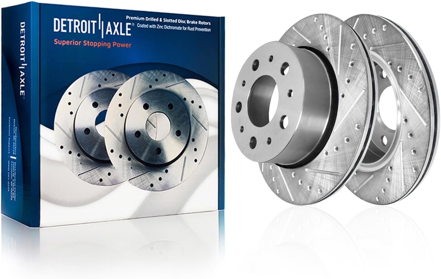 Detroit Axle - Front Rear Drilled Rotors Brake Pads for Promaster 1500 2500 3500 — image 5