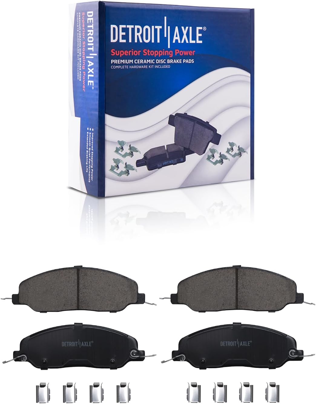 Detroit Axle - Front Rear Drilled Rotors and Ceramic Brake Pads for Ford Mustang — image 6
