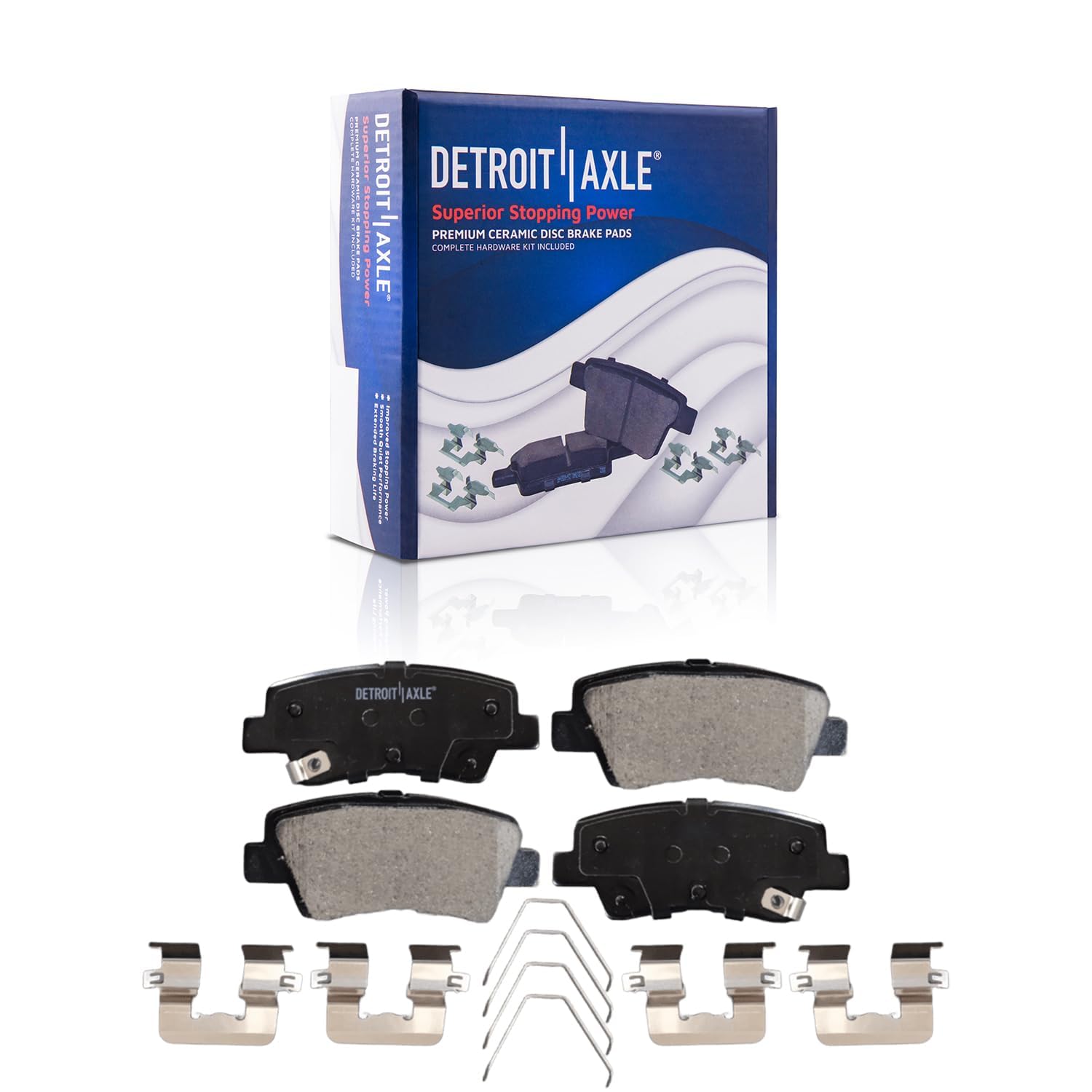 Detroit Axle - Front  Rear Disc Rotors Brake Pads for 2016 Hyundai Veloster — image 7