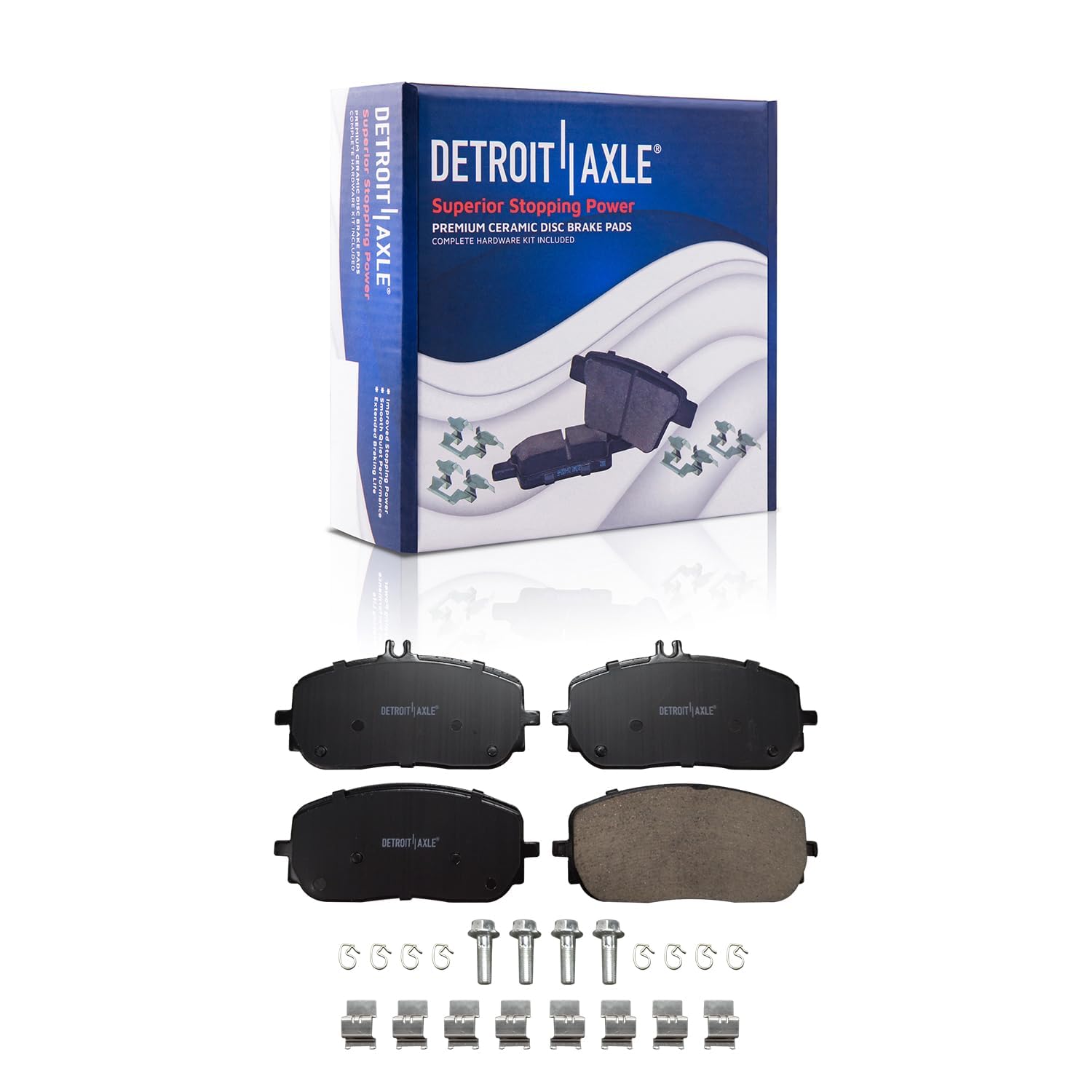 Detroit Axle - Front  Rear Rotors Ceramic Brake Pads for 2019-2022 Benz A220 — image 6