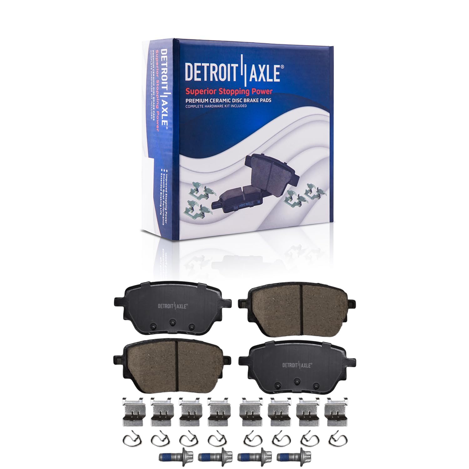 Detroit Axle - Front  Rear Rotors Ceramic Brake Pads for 2019-2022 Benz A220 — image 7