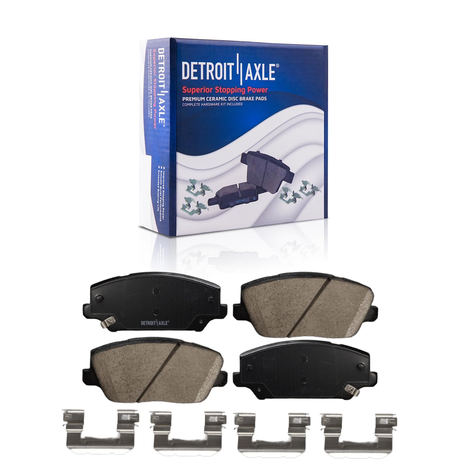 Detroit Axle - Front  Rear Drilled Rotors Brake Pads for 2018-2019 Kia Cadenza — image 6