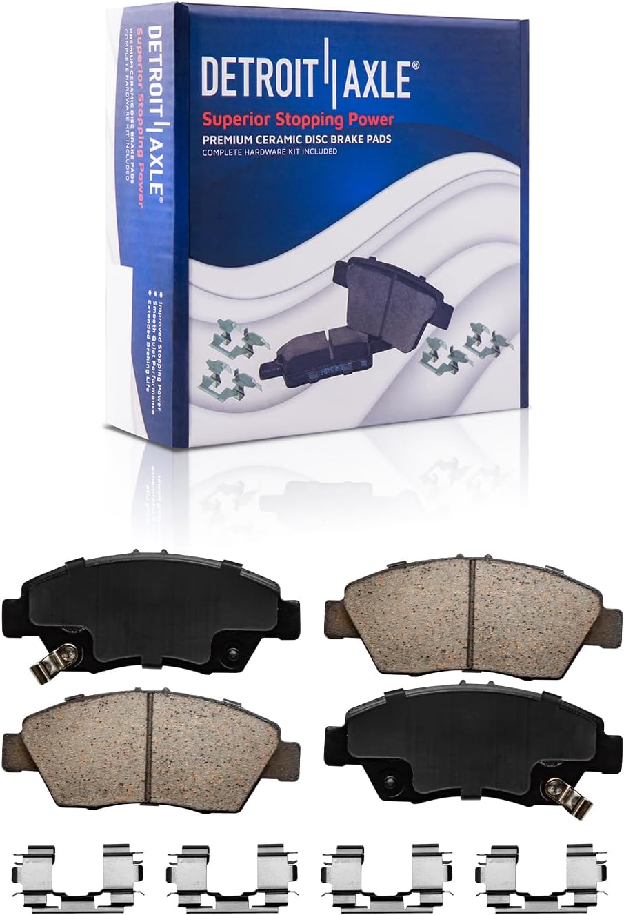 Detroit Axle - Front  Rear Drilled Rotors Pads for 1994-97 Honda Civic Del Sol — image 6