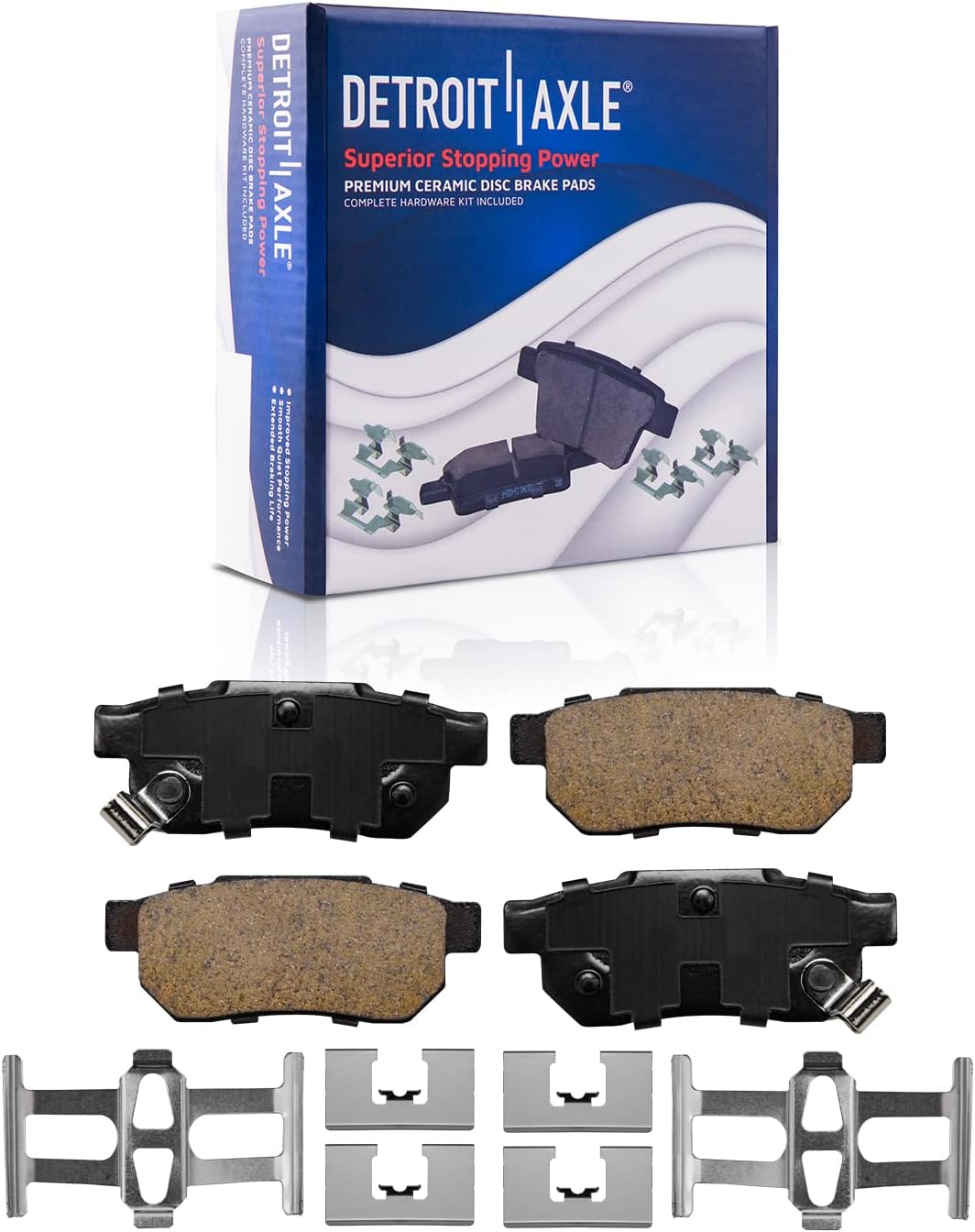 Detroit Axle - Front  Rear Drilled Rotors Brake Pads for Honda Civic Integra — image 7