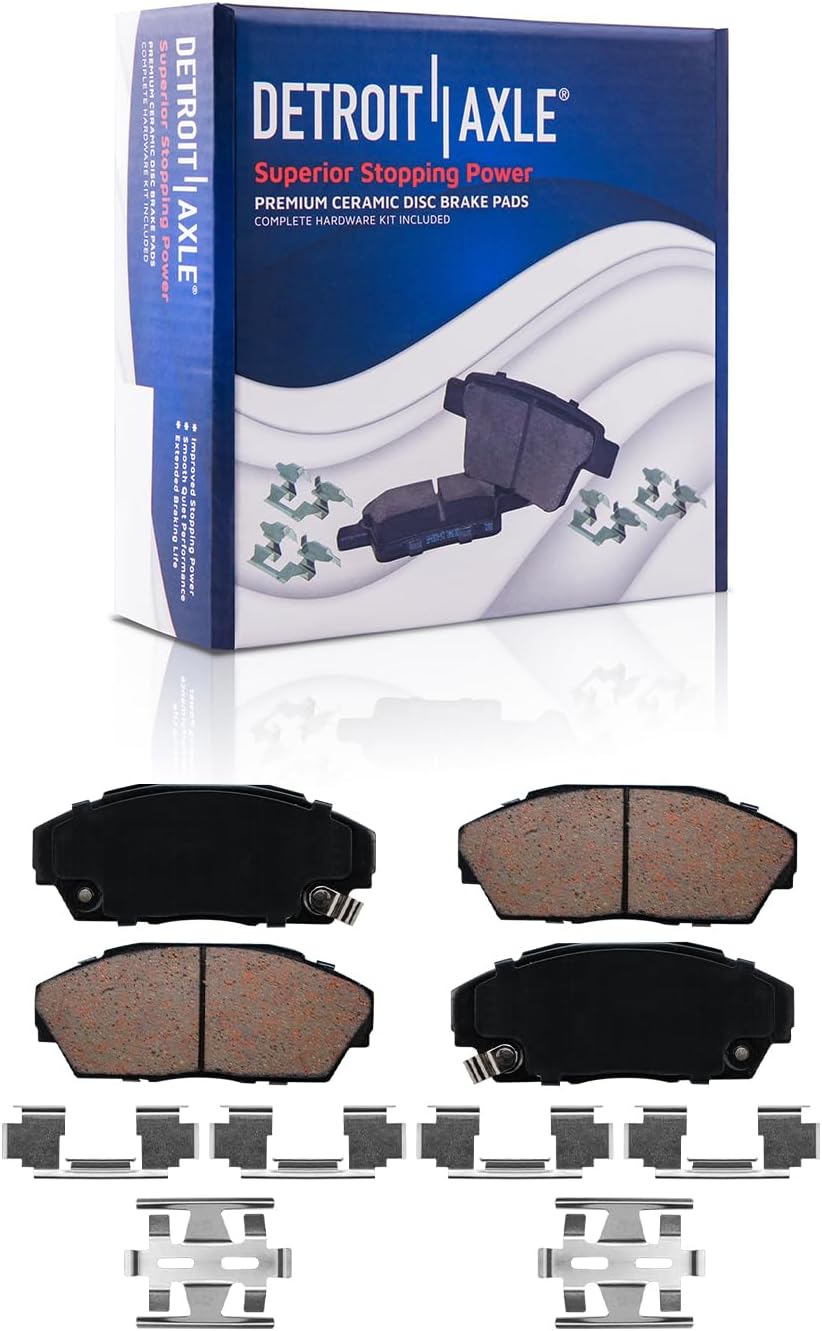Detroit Axle - Front  Rear Drilled Rotors Brake Pads for Honda Civic Integra — image 6