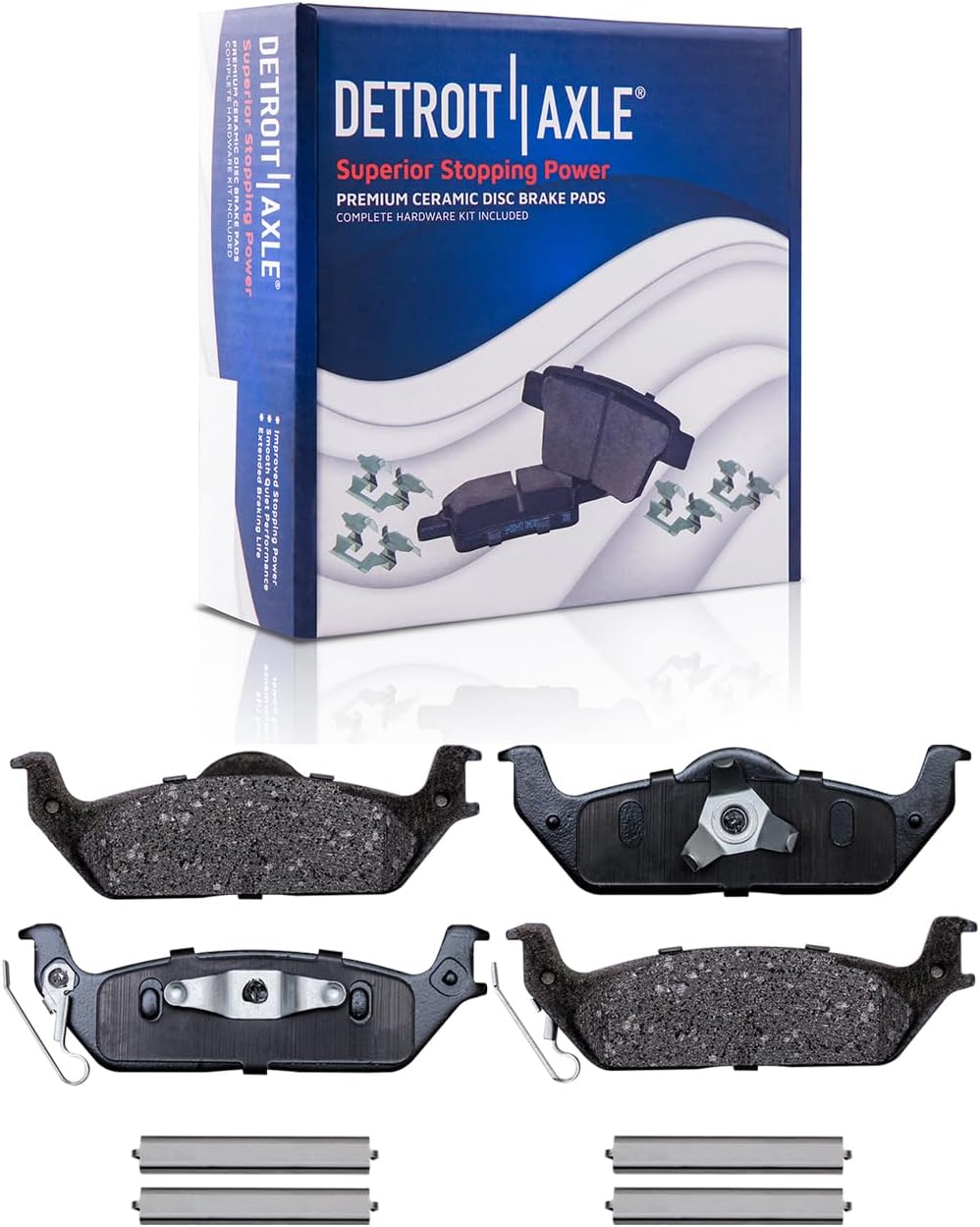 Detroit Axle - Front  Rear Drilled Rotors Brake Pads for 2010-2011 Ford F-150 — image 7