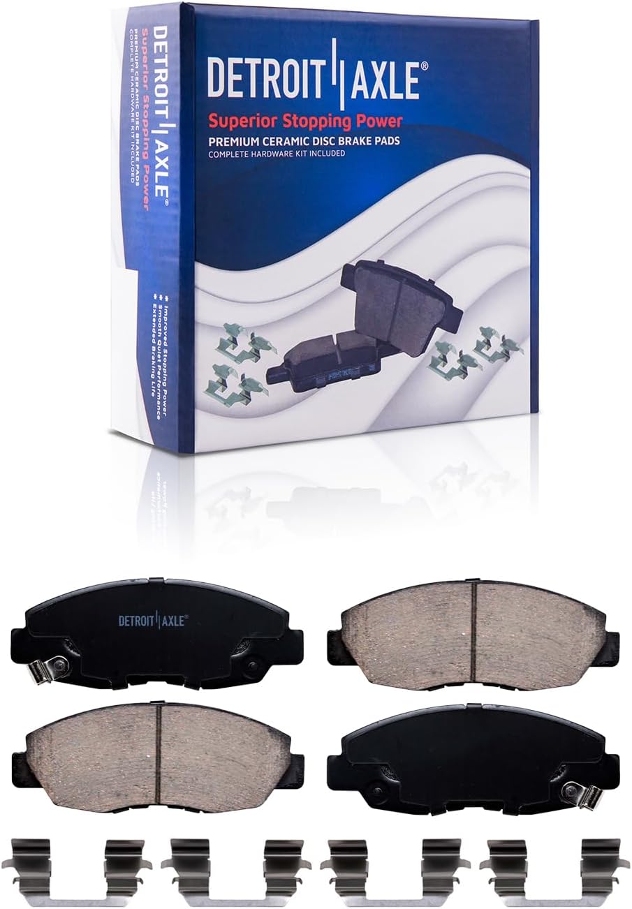 Detroit Axle - Front  Rear Rotors Ceramic Brake Pads for 1999-2000 Honda Civic — image 6