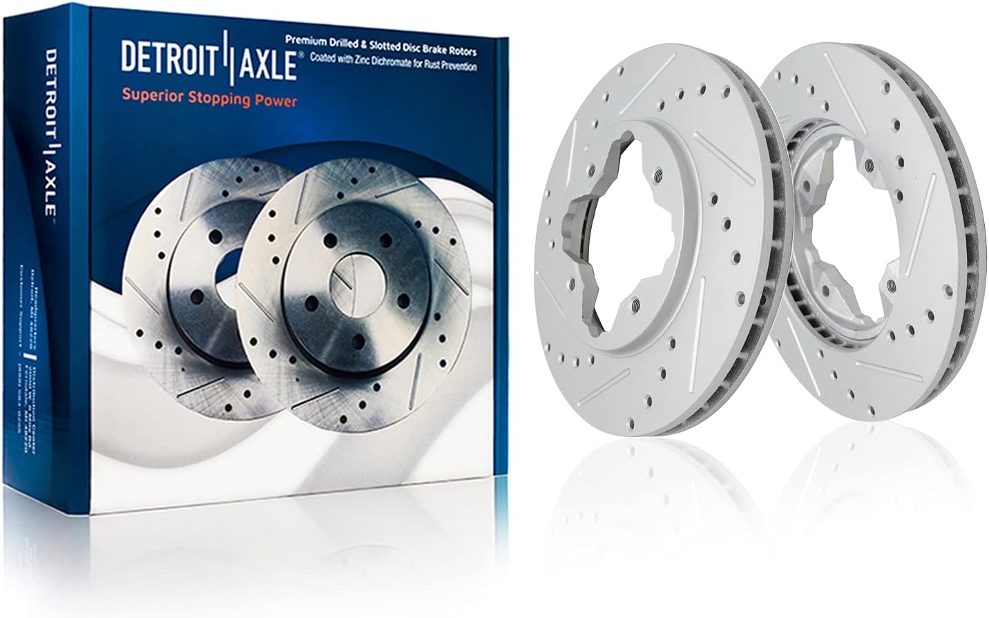 Detroit Axle - Front  Rear Drilled Rotors Brake Pads for Acura CL Honda Accord — image 4