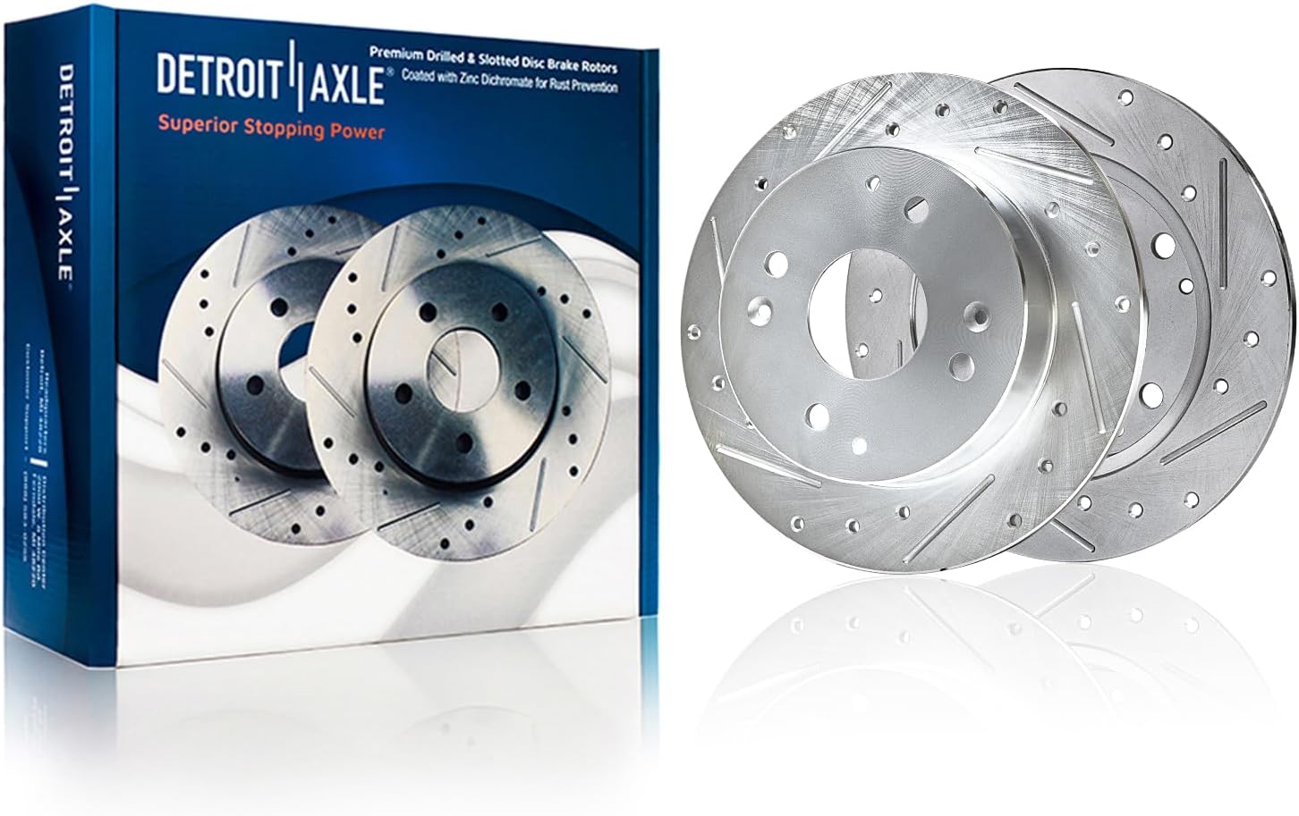 Detroit Axle - Front  Rear Drilled Rotors Brake Pads for Acura CL Honda Accord — image 5
