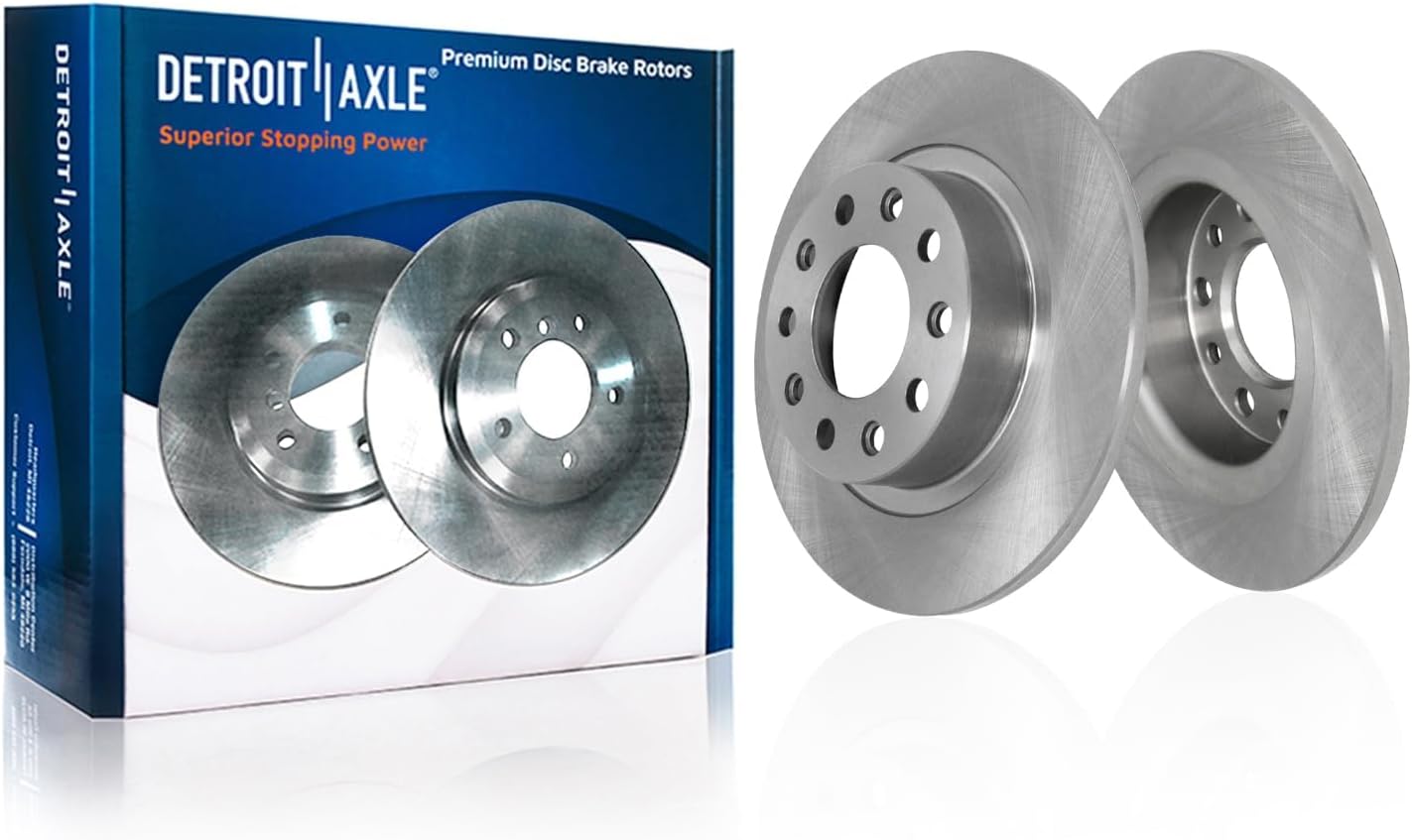 Detroit Axle - Front  Rear Disc Rotors Brake Pads Kit for 2013-2016 Dodge Dart — image 5