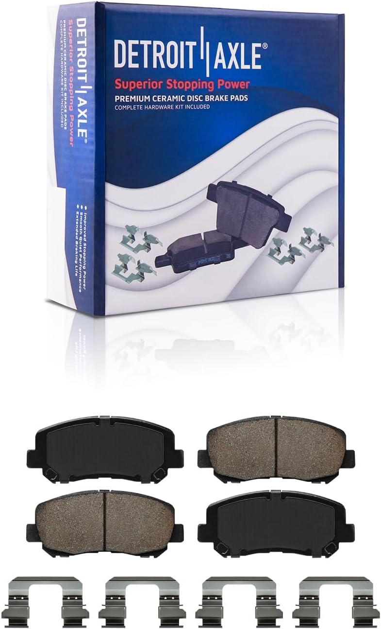 Detroit Axle - Front  Rear Disc Rotors Brake Pads Kit for 2013-2016 Dodge Dart — image 6