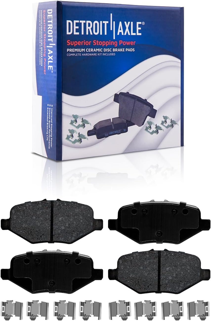 Detroit Axle - Front  Rear Disc Rotors Brake Pads for Explorer Taurus Flex MKT — image 7