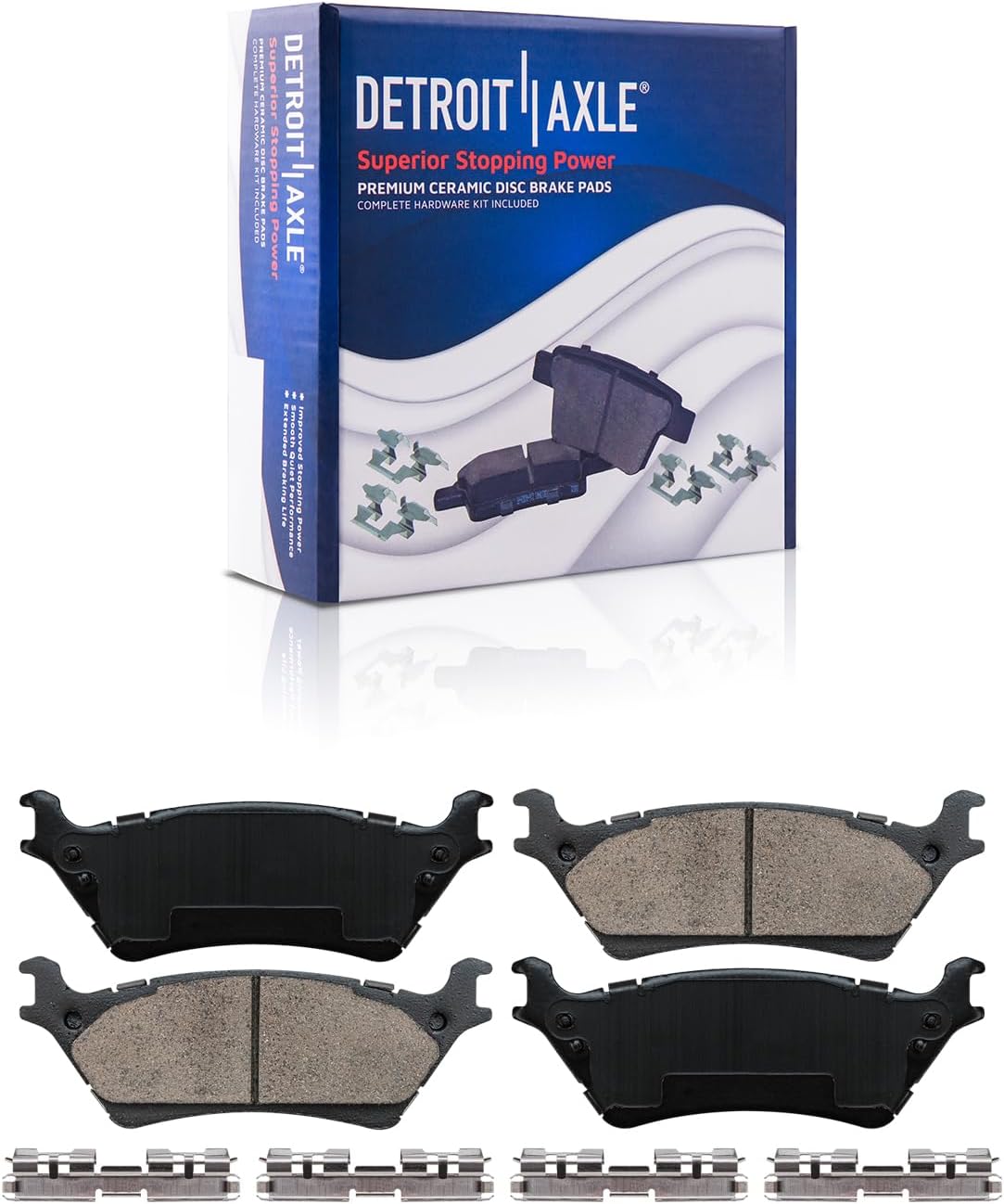 Detroit Axle - Front  Rear Drilled Rotors Brake Pads for 2012-2014 Ford F-150 — image 7