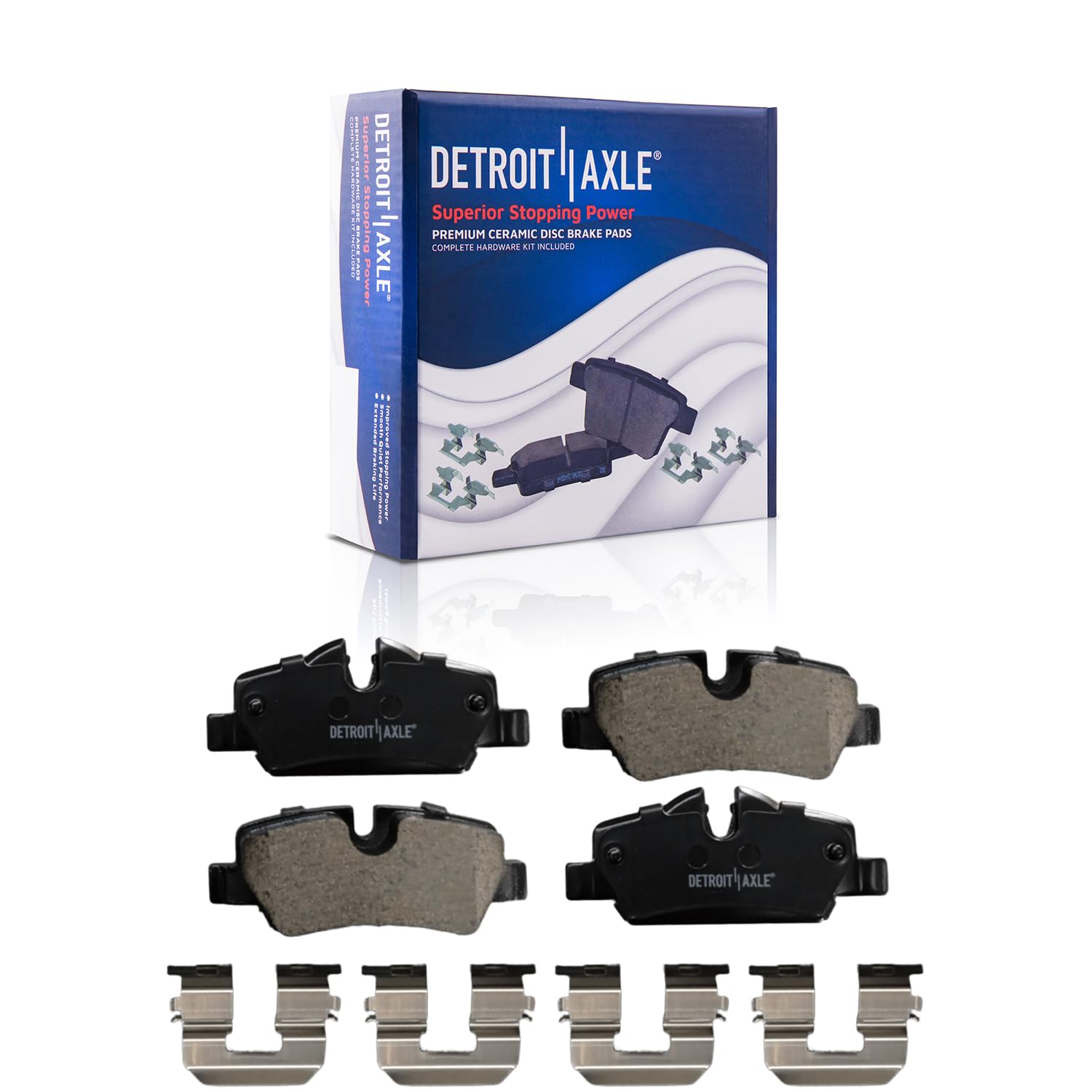 Detroit Axle - Front  Rear Drilled Rotors Brake Pads for 2015-2016 Mini Cooper — image 7