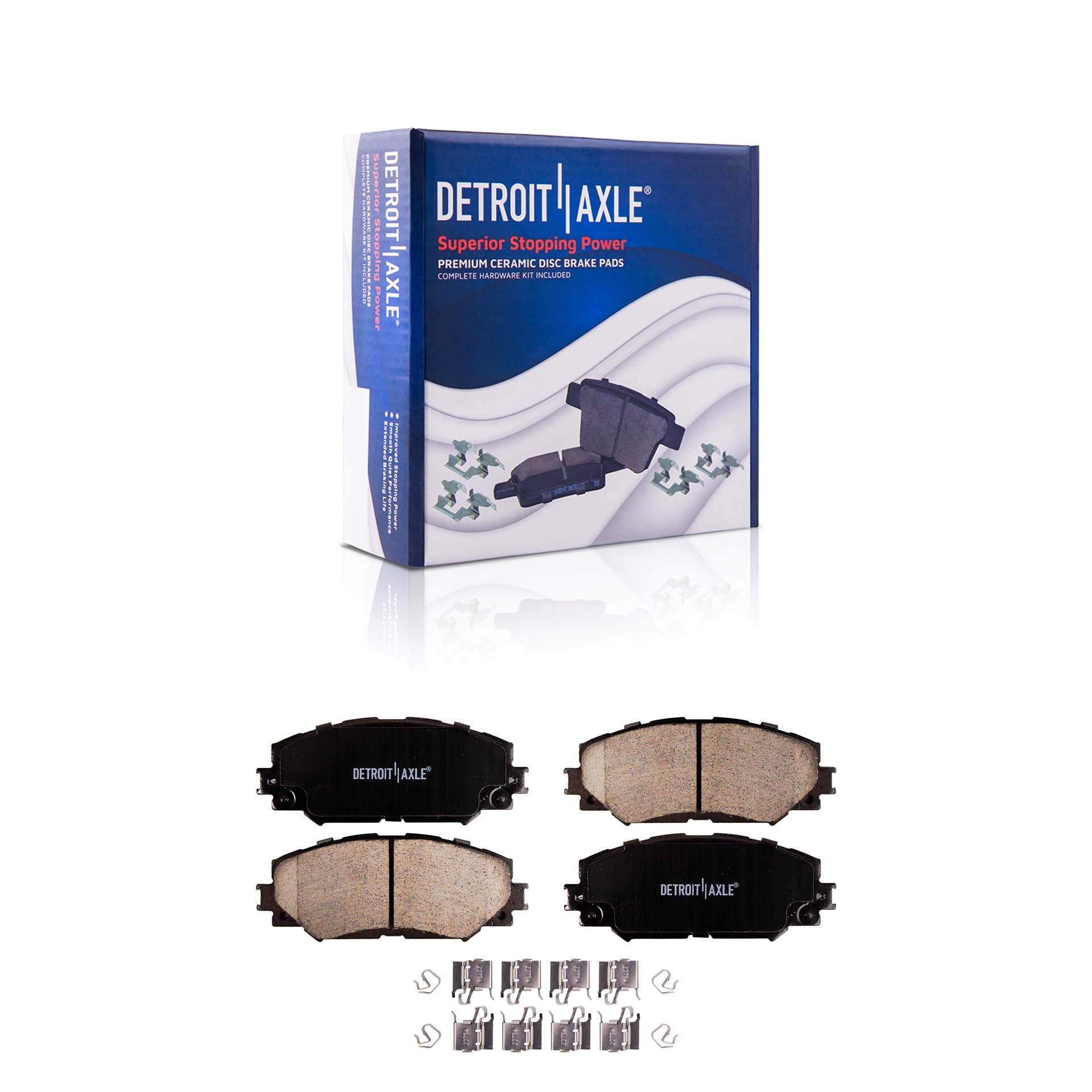 Detroit Axle - Front  Rear Disc Rotors Brake Pads for 2012-2017 Toyota Prius V — image 6