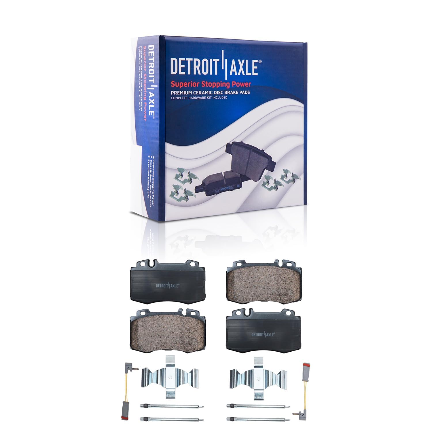 Detroit Axle - Front  Rear Disc Rotors Brake Pads for 2003 Mercedes-Benz E320 — image 7