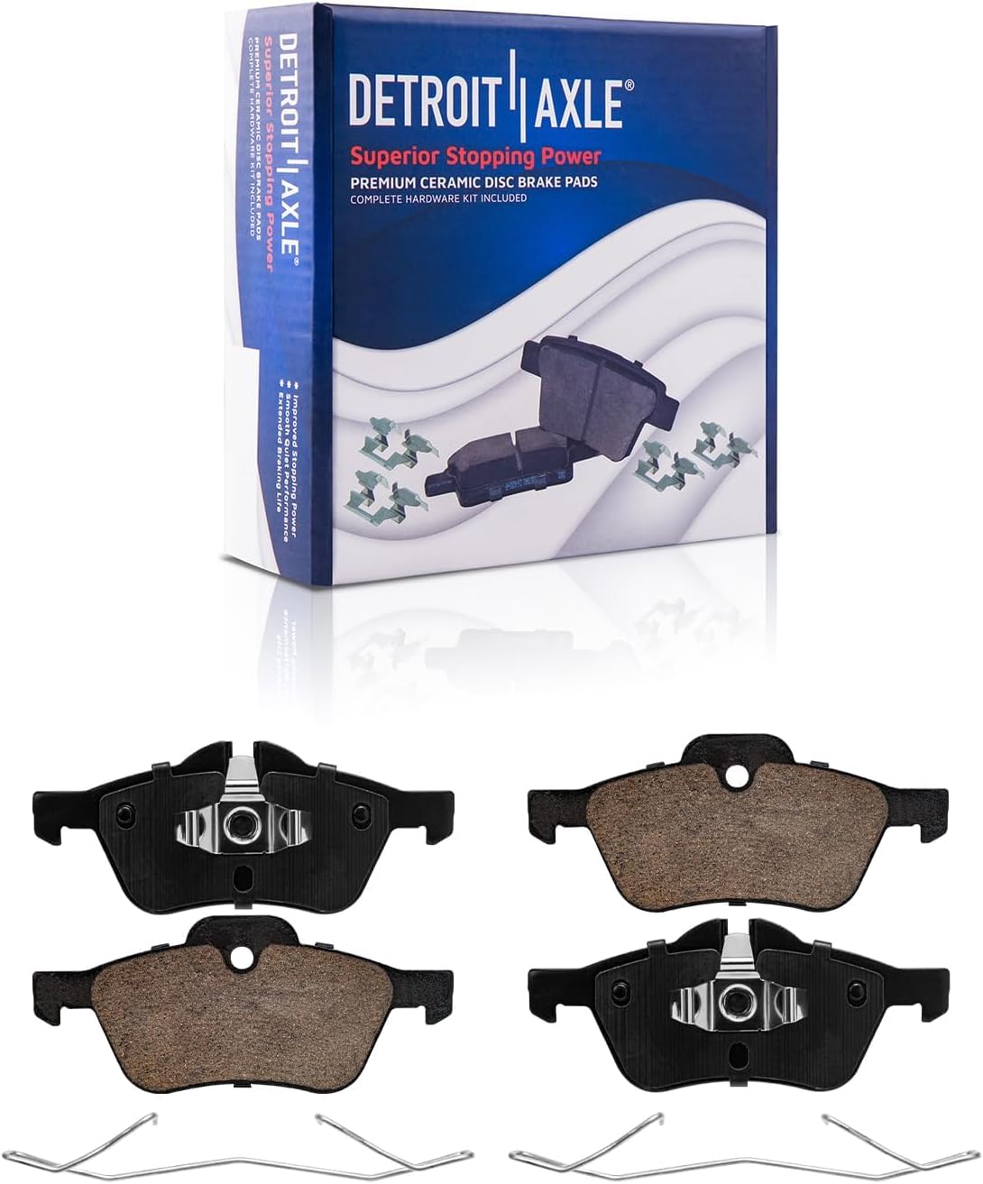 Detroit Axle - Front  Rear Disc Rotors Ceramic Brake Pads for 2006 Mini Cooper — image 6