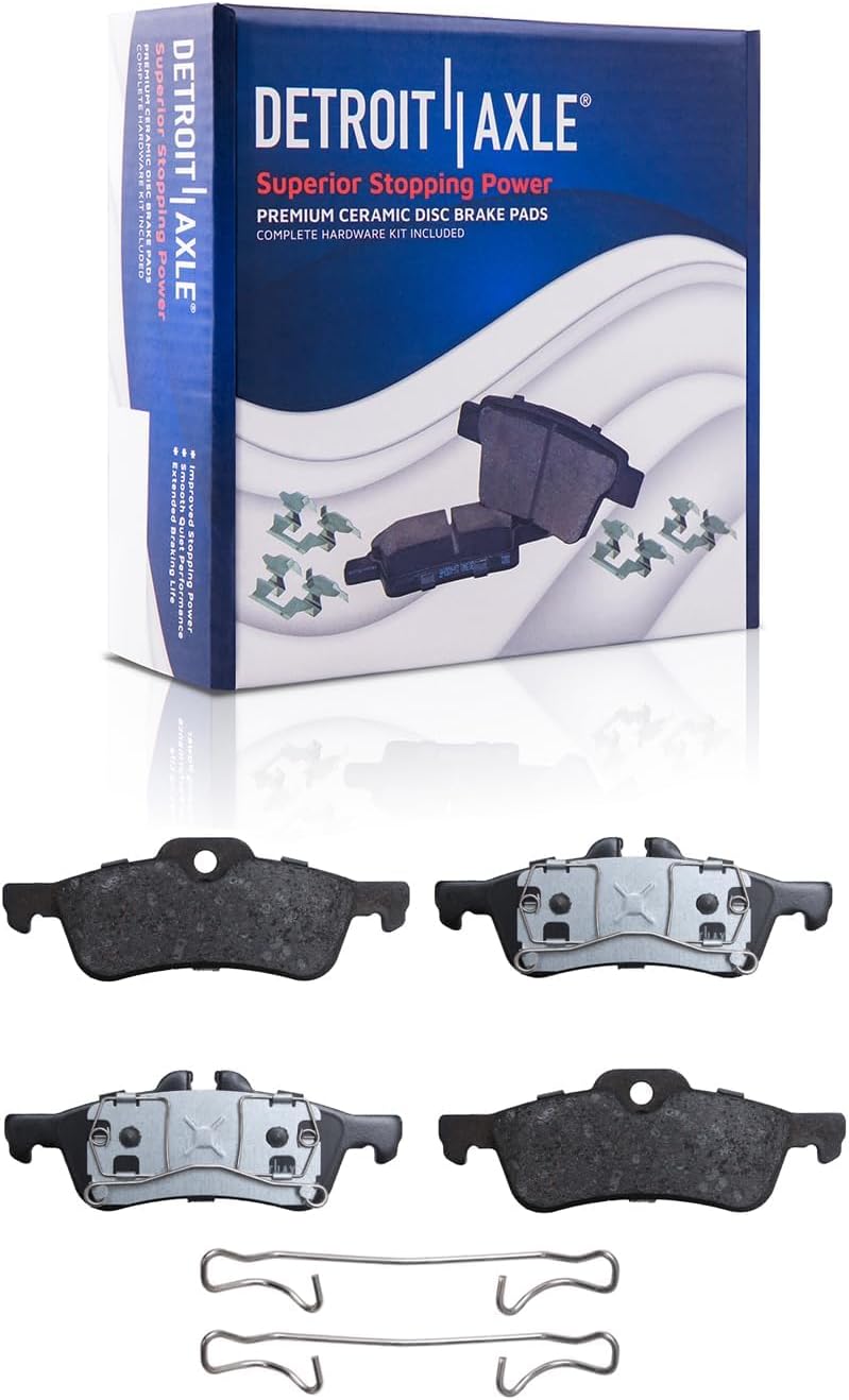 Detroit Axle - Front  Rear Disc Rotors Ceramic Brake Pads for 2006 Mini Cooper — image 7