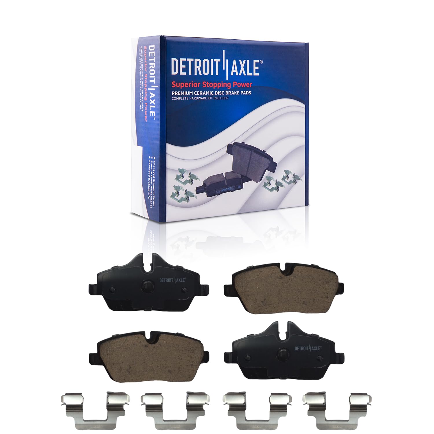Detroit Axle - Front  Rear Disc Rotors Brake Pads Kit for 2007-2015 Mini Cooper — image 6