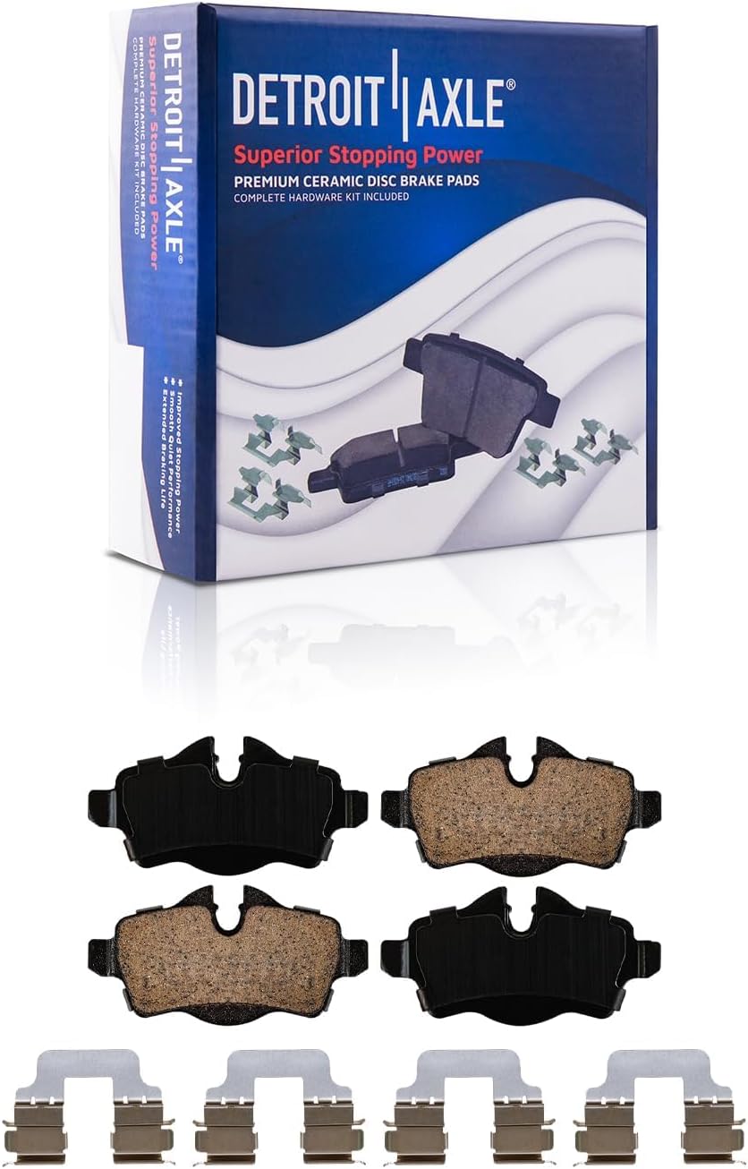 Detroit Axle - Front  Rear Disc Rotors Brake Pads Kit for 2007-2015 Mini Cooper — image 7