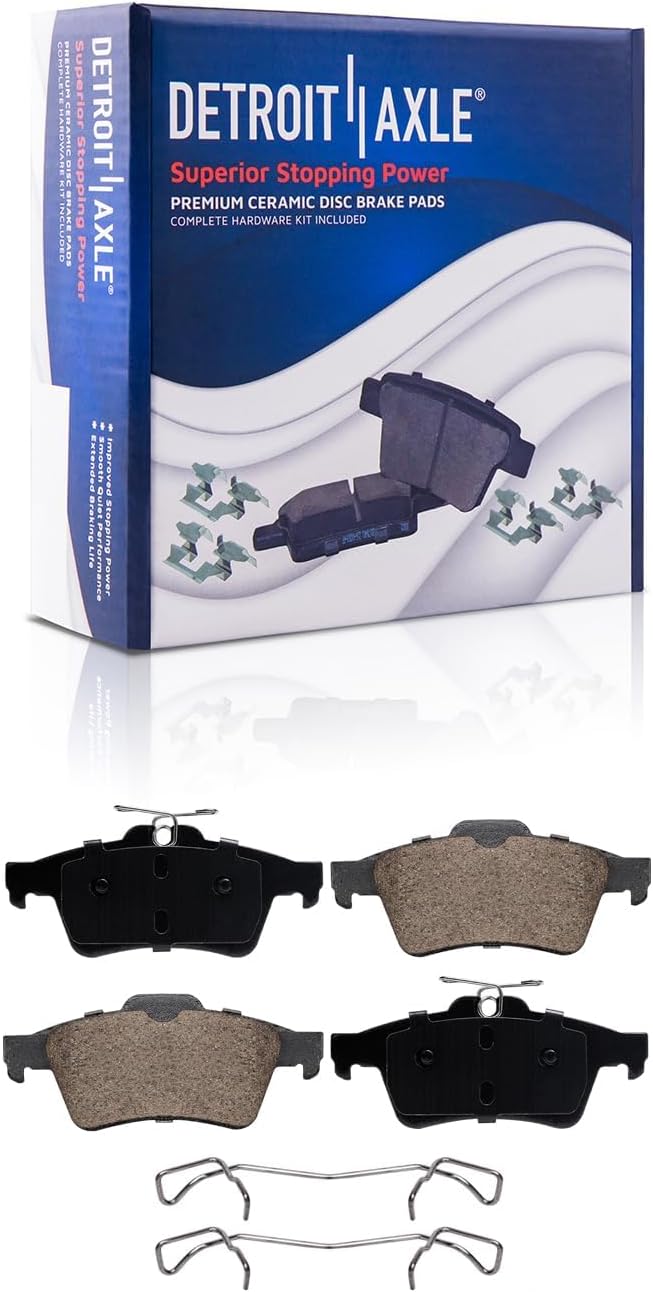Detroit Axle - Front  Rear Drilled Rotors Brake Pads for 14-16 Transit Connect — image 7