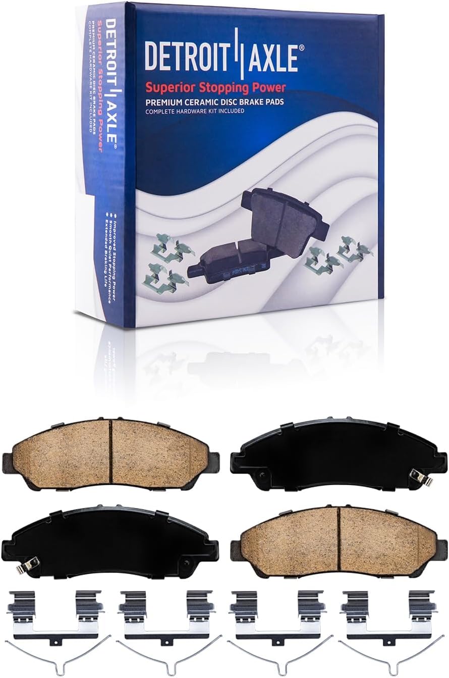 Detroit Axle - Front  Rear Disc Rotors Brake Pads Kit for Honda Pilot Ridgeline — image 6