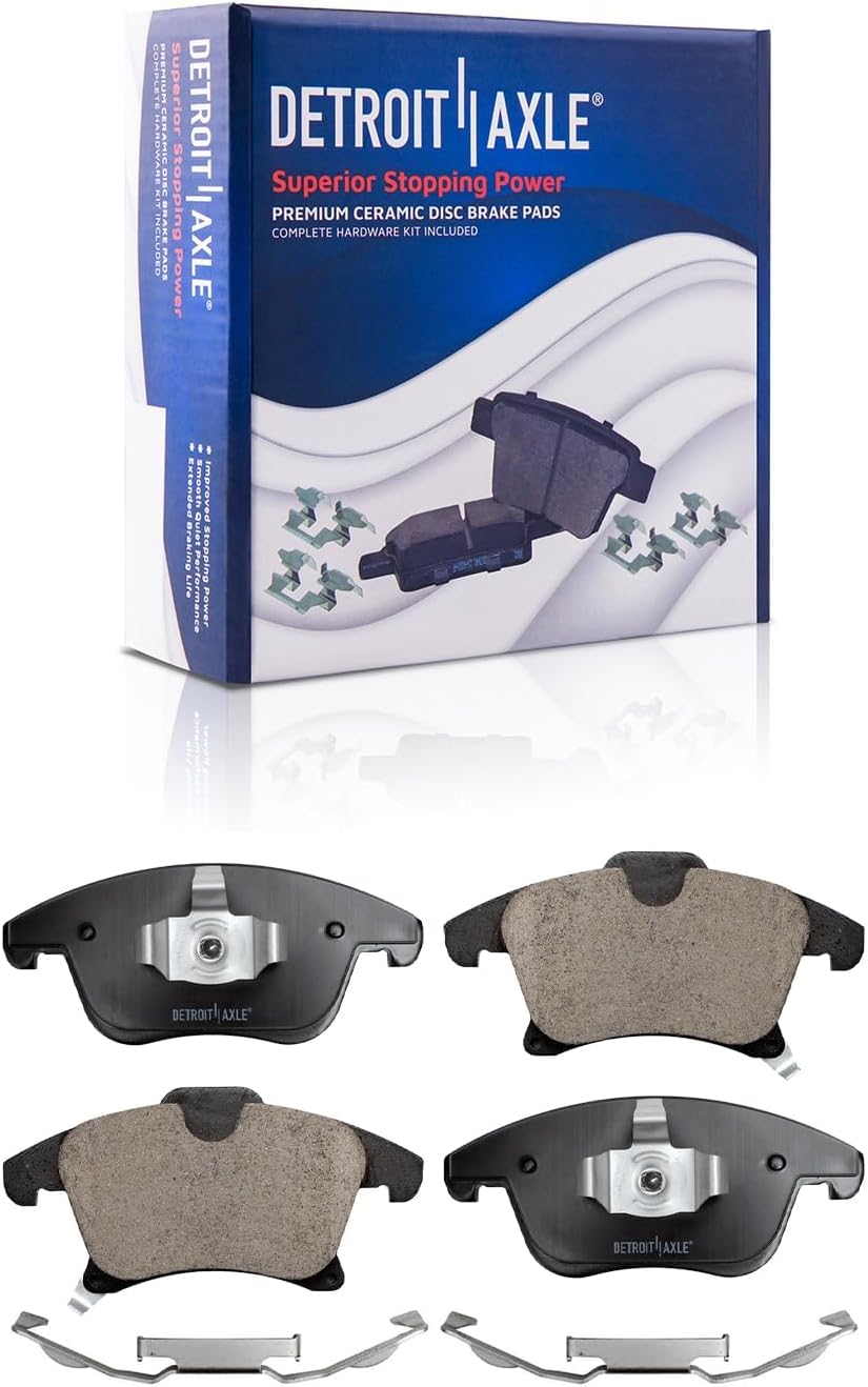 Detroit Axle - Front  Rear Drilled Rotors Brake Pads Kit for 17-19 Ford Fusion — image 6