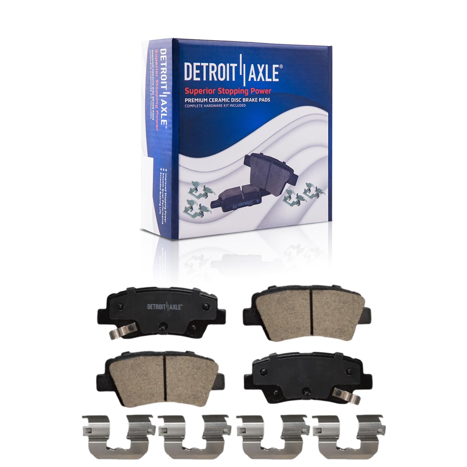 Detroit Axle - Front  Rear Drilled Rotors Brake Pads for 2018-2019 Kia Cadenza — image 7