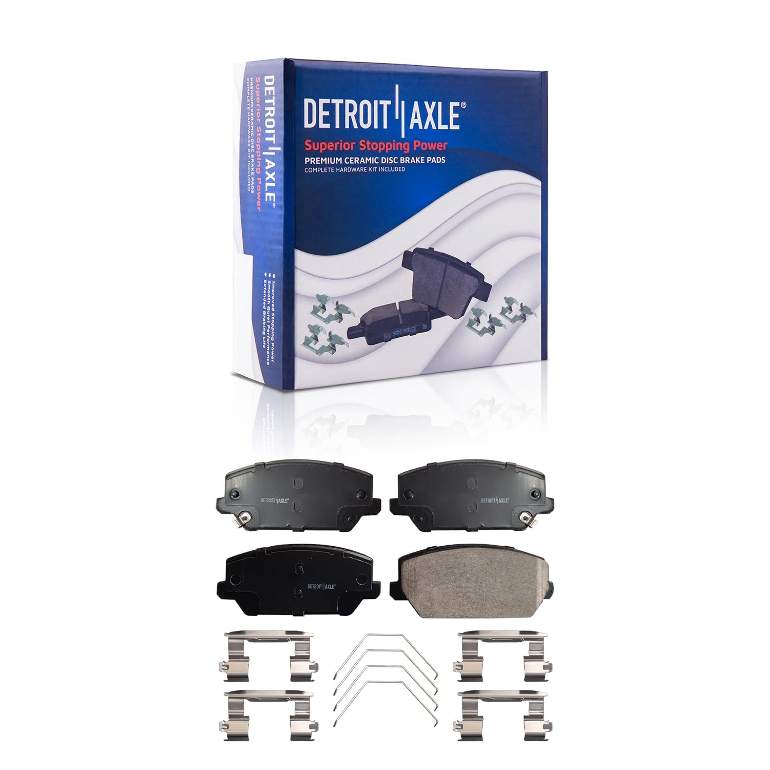 Detroit Axle - Front  Rear Rotors Brake Pads for 2019-2022 Hyundai Veloster N — image 6