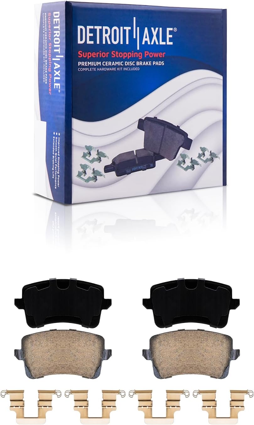 Detroit Axle - Front  Rear Rotors Ceramic Brake Pads for Audi A4 A5 Quattro Q5 — image 7