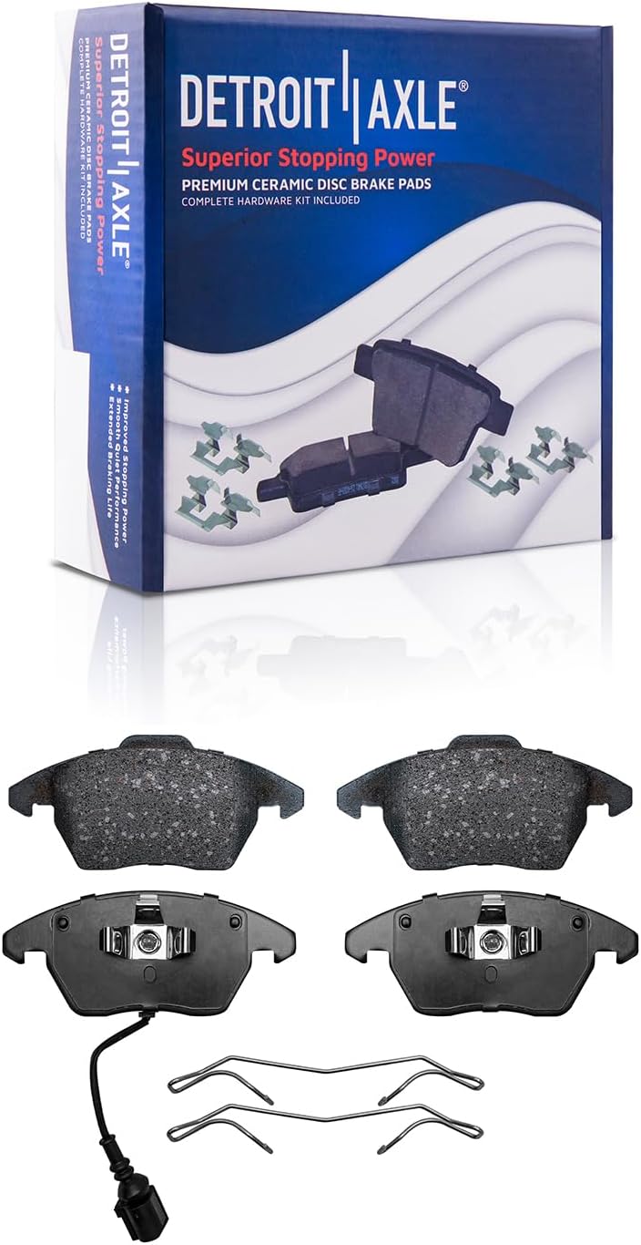 Detroit Axle - Front  Rear Rotors Brake Pads for Audi A3 Quattro VW Eos Jetta — image 6