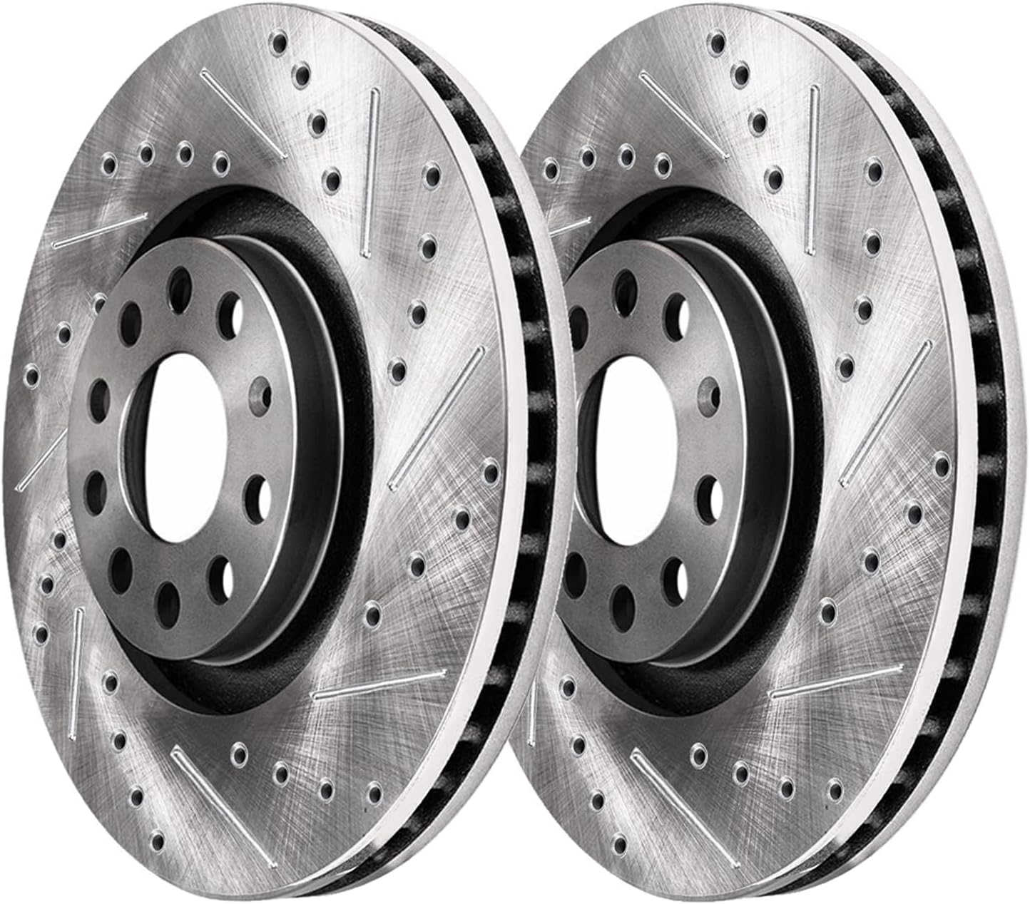 Detroit Axle - Front  Rear Drilled Rotors Brake Pads for A3 Quattro Eos Jetta — image 4