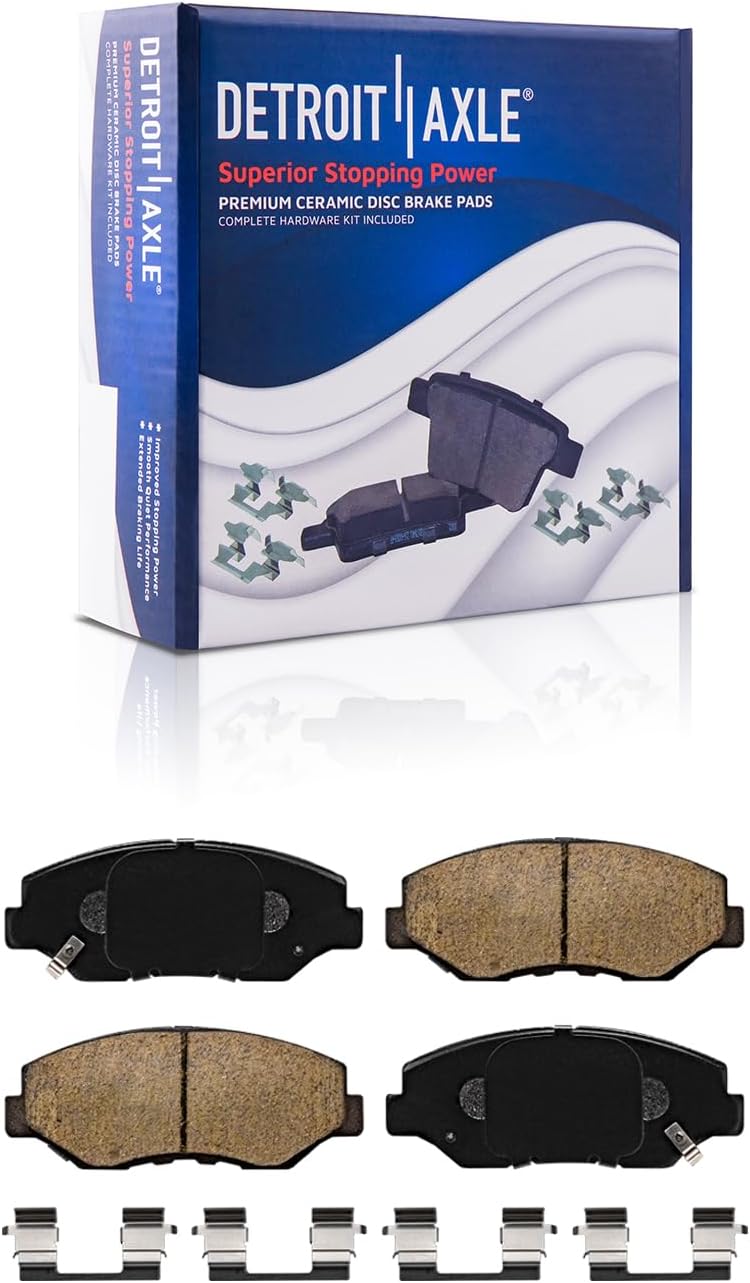 Detroit Axle - Front  Rear Disc Rotors Brake Pads Kit for 2003-07 Honda Accord — image 6