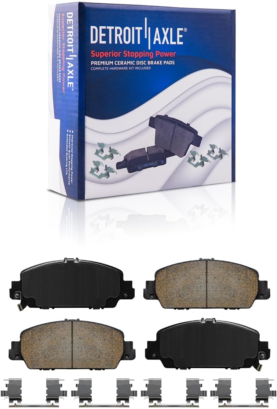 Detroit Axle - Front  Rear Disc Rotors Brake Pads Kit for 2013-17 Honda Accord — image 6