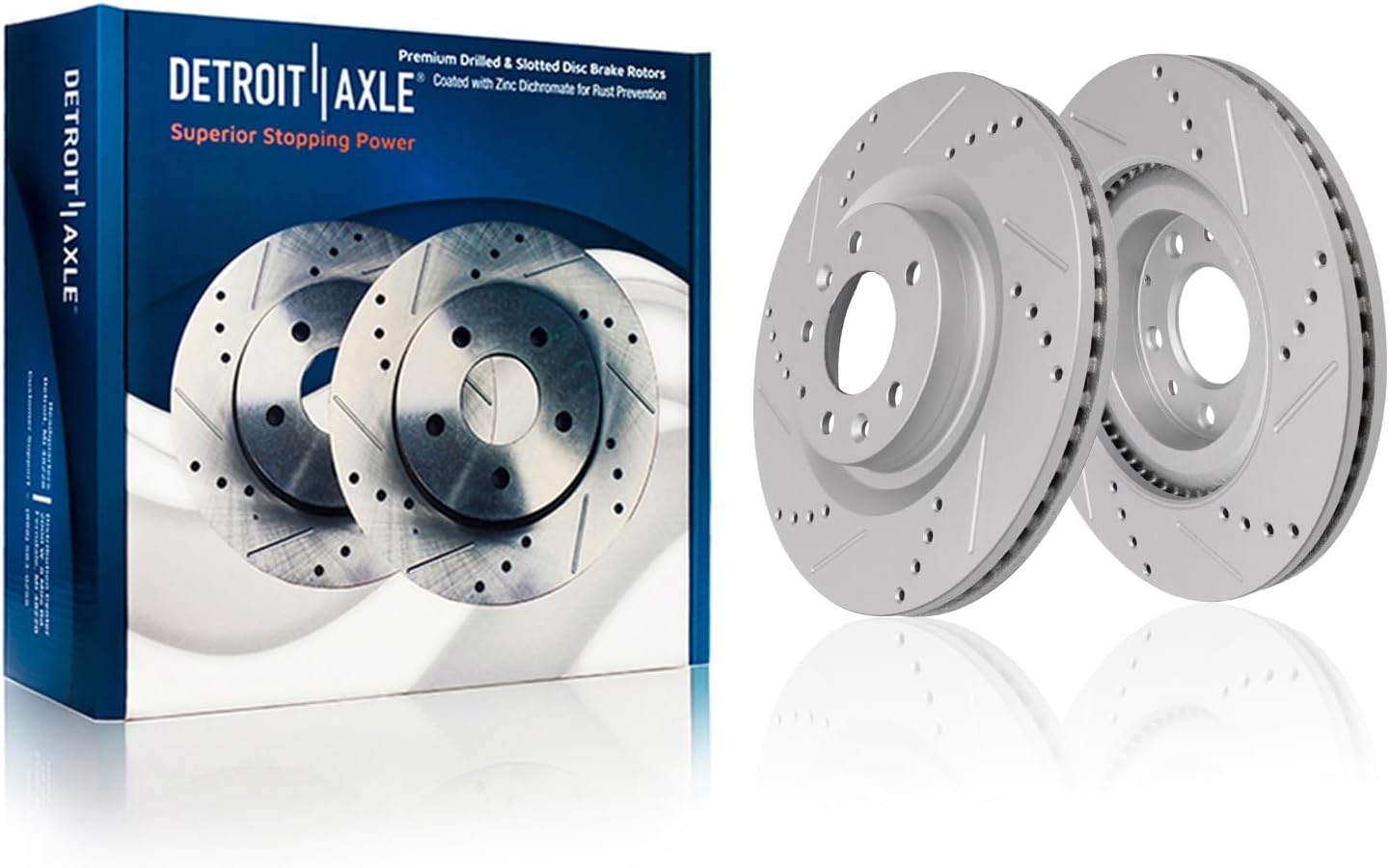Detroit Axle - AWD Front  Rear Drilled Rotors Brake Pads for 2019 Mazda CX-5 — image 4