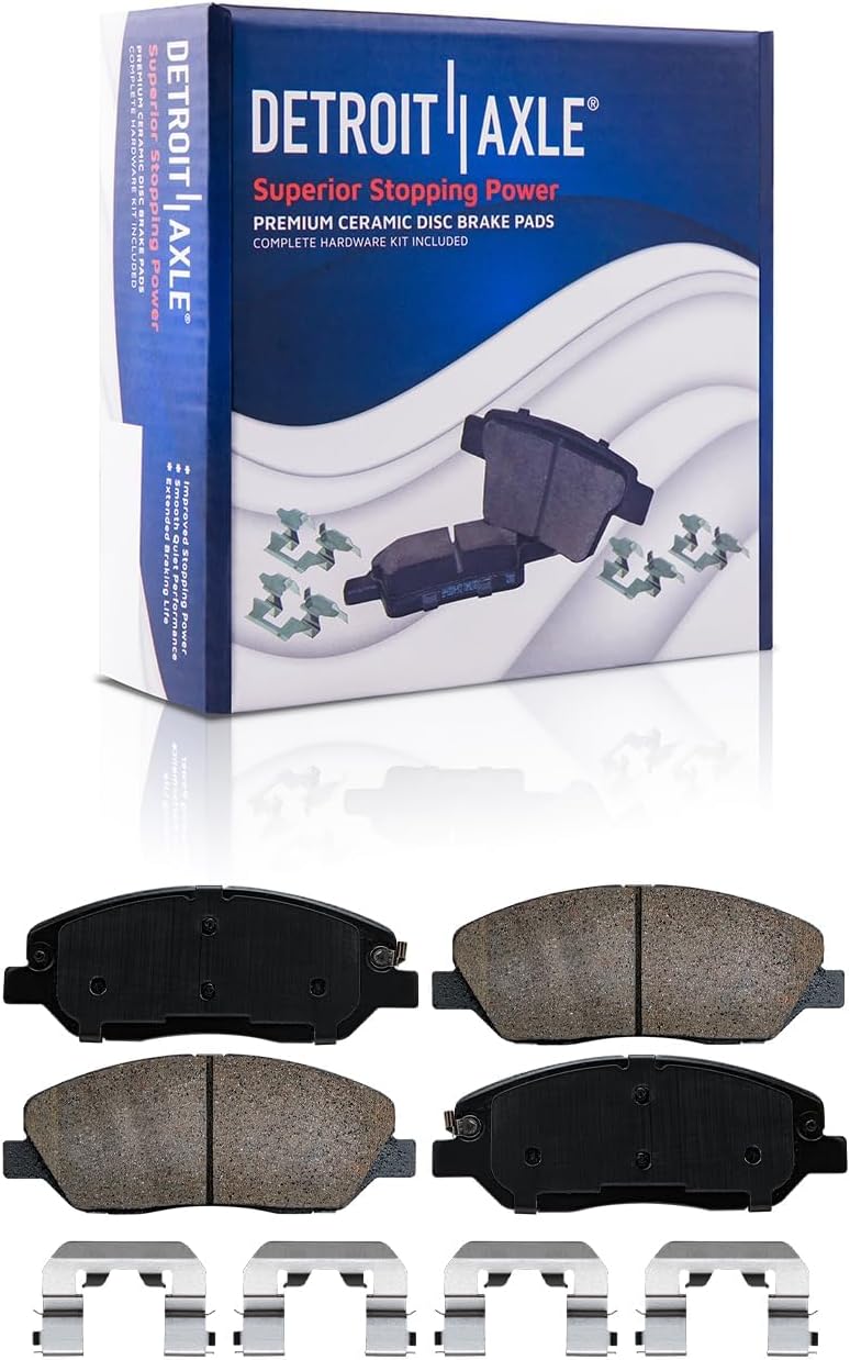 Detroit Axle - Front  Rear Drilled Rotors Brake Pads for 13-16 Hyundai Santa Fe — image 6