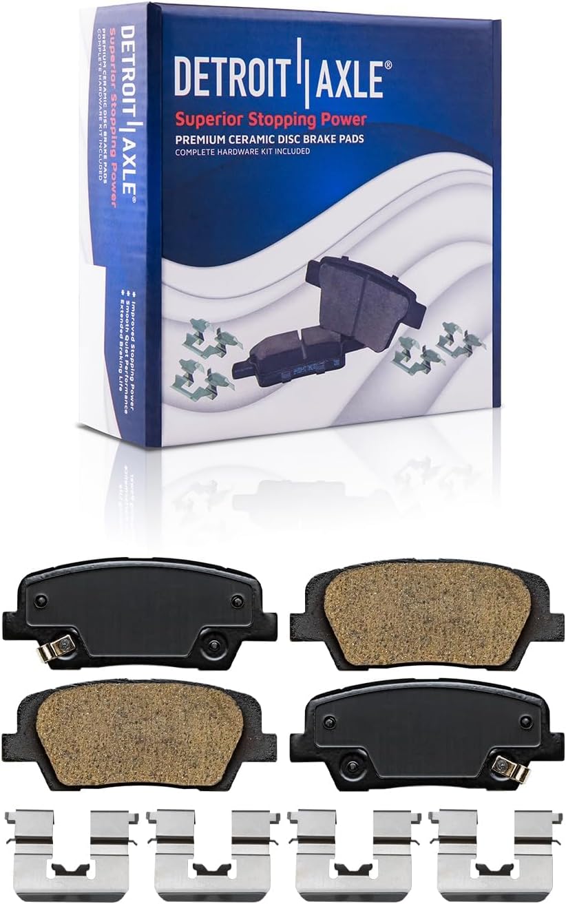 Detroit Axle - Front  Rear Drilled Rotors Brake Pads for Hyundai Santa Fe XL — image 7