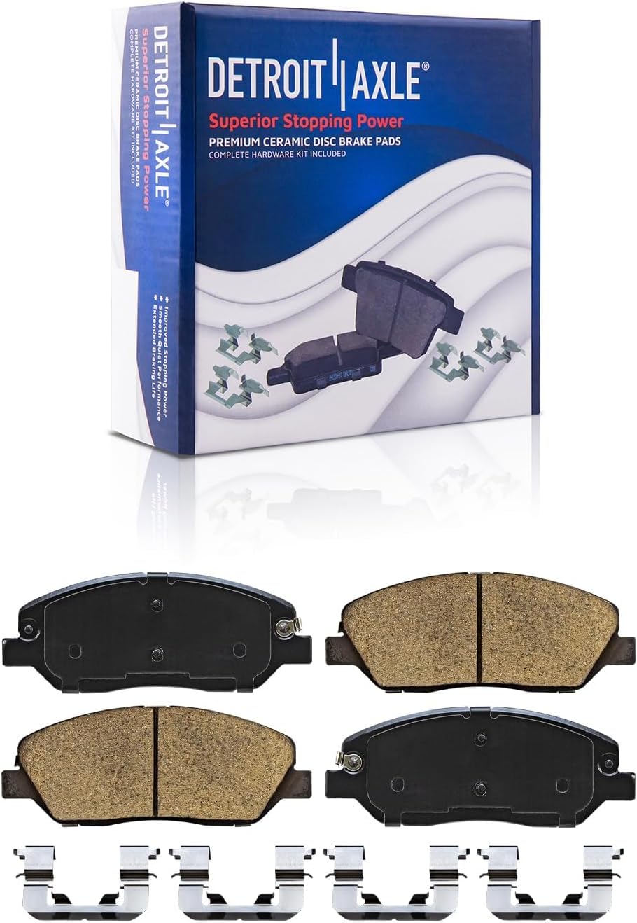 Detroit Axle - Front  Rear Drilled Rotors Brake Pads for Hyundai Santa Fe XL — image 6