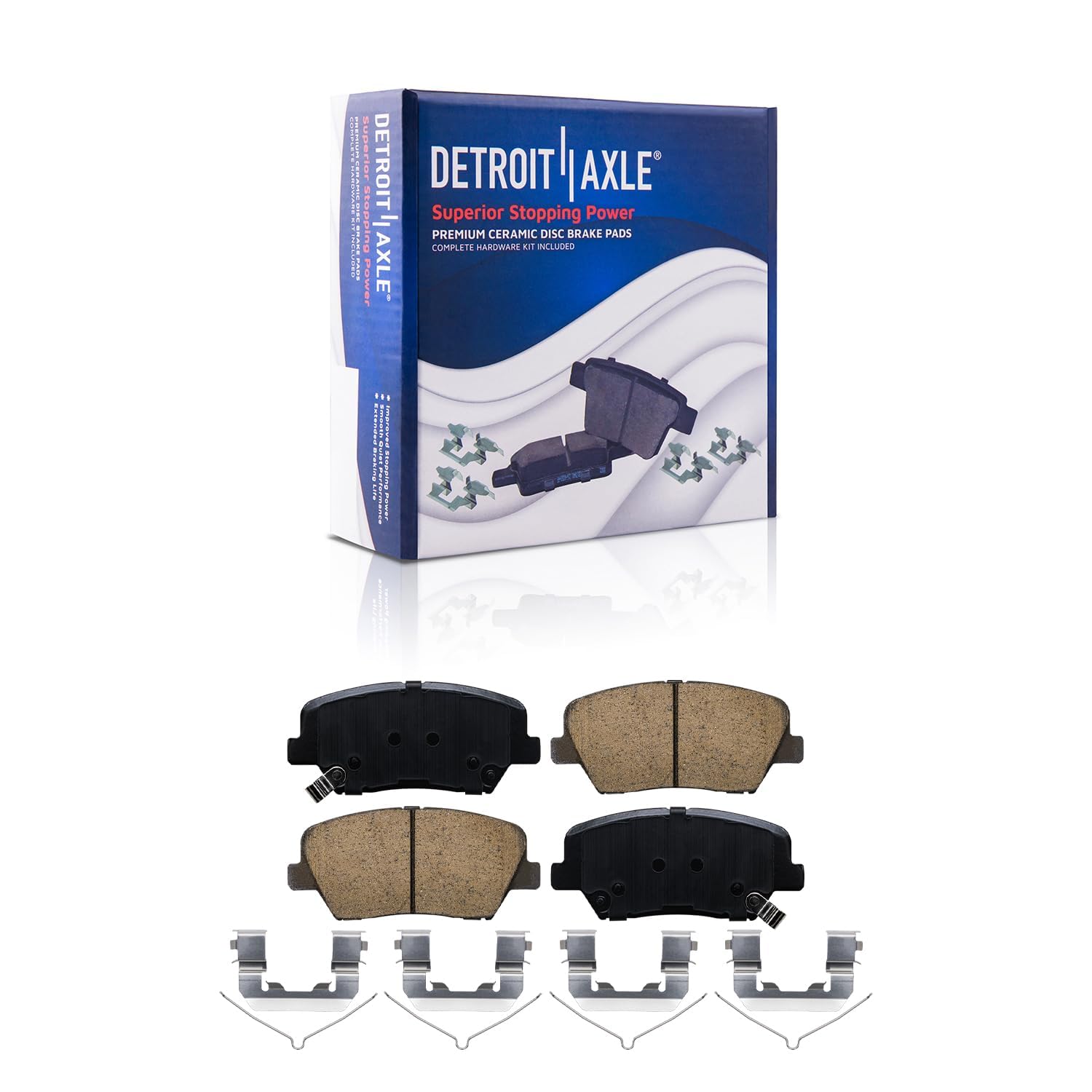 Detroit Axle - Front  Rear Drilled Rotors Brake Pads for Santa Fe Sport Sorento — image 6