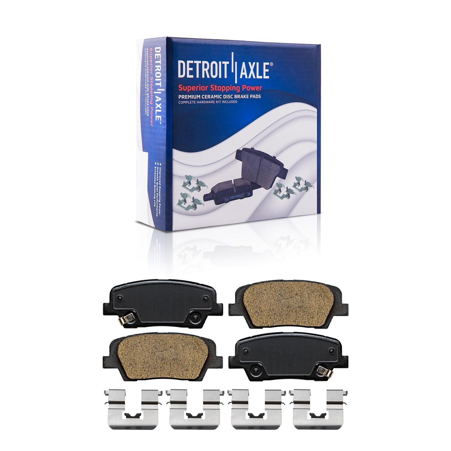 Detroit Axle - Front  Rear Drilled Rotors Brake Pads for Santa Fe Sport Sorento — image 7